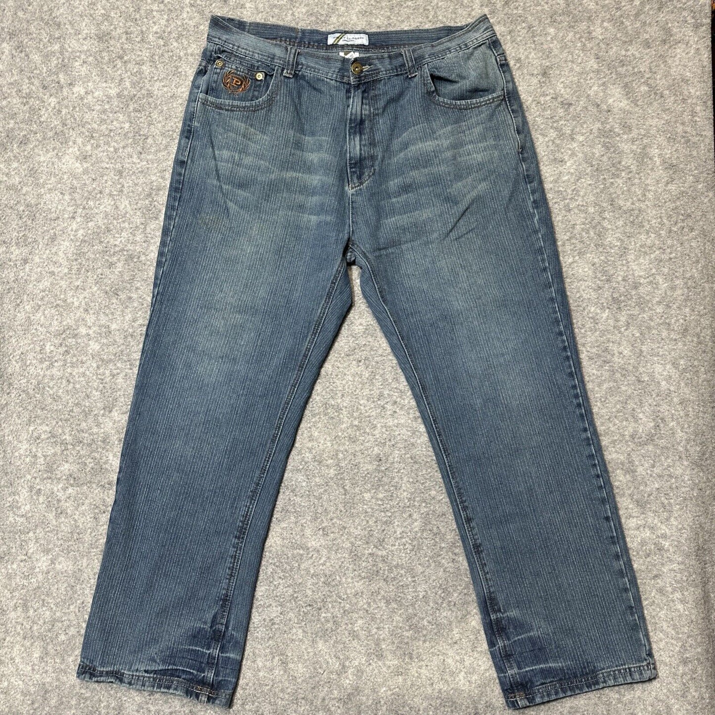 Vintage PHAT Classic Original Fit Jeans Men's 40x30 Blue Denim Skater Hemmed