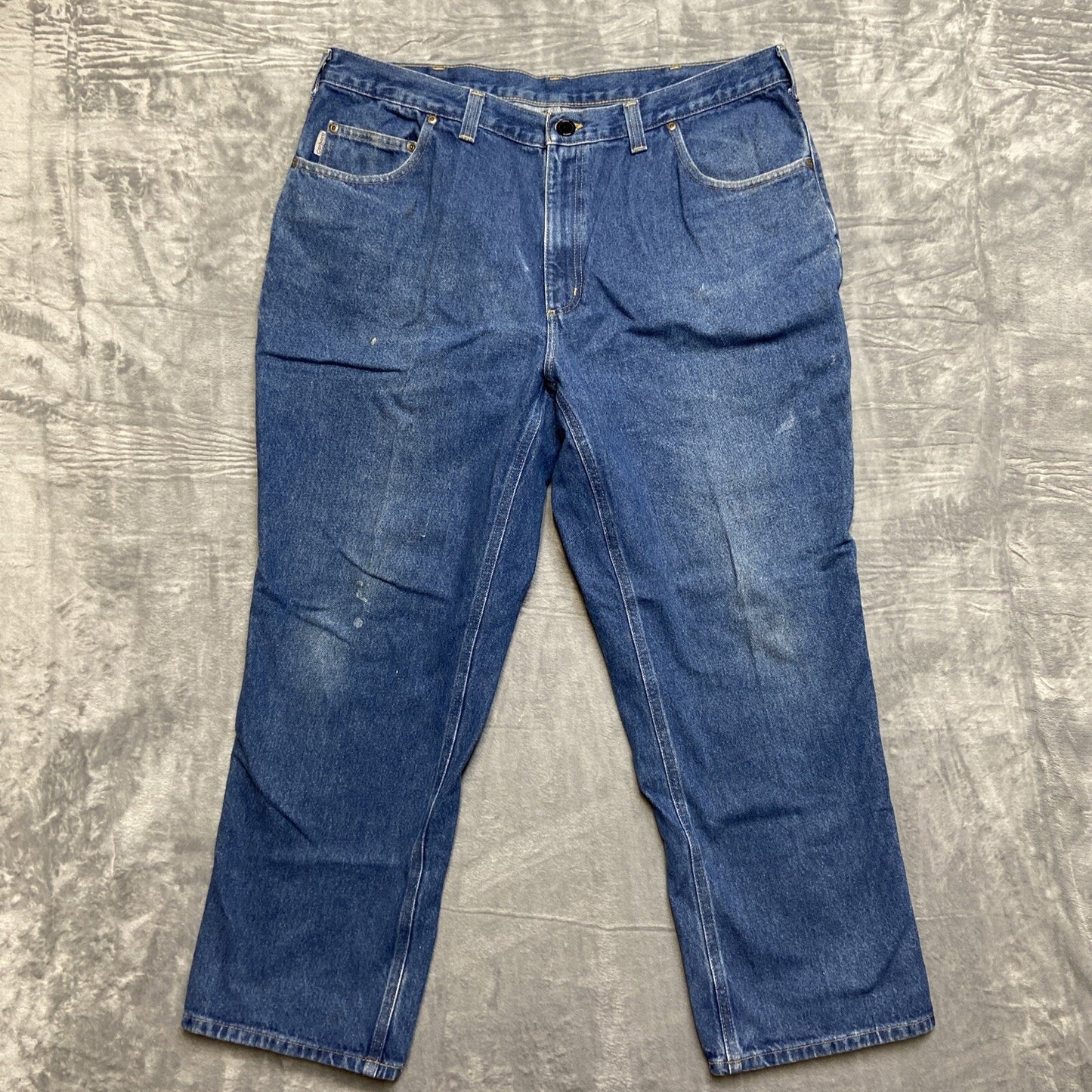 Lot of 4 Carhartt Relaxed Fit Jeans Men's 40x30 Blue Wholesale Work Jeans