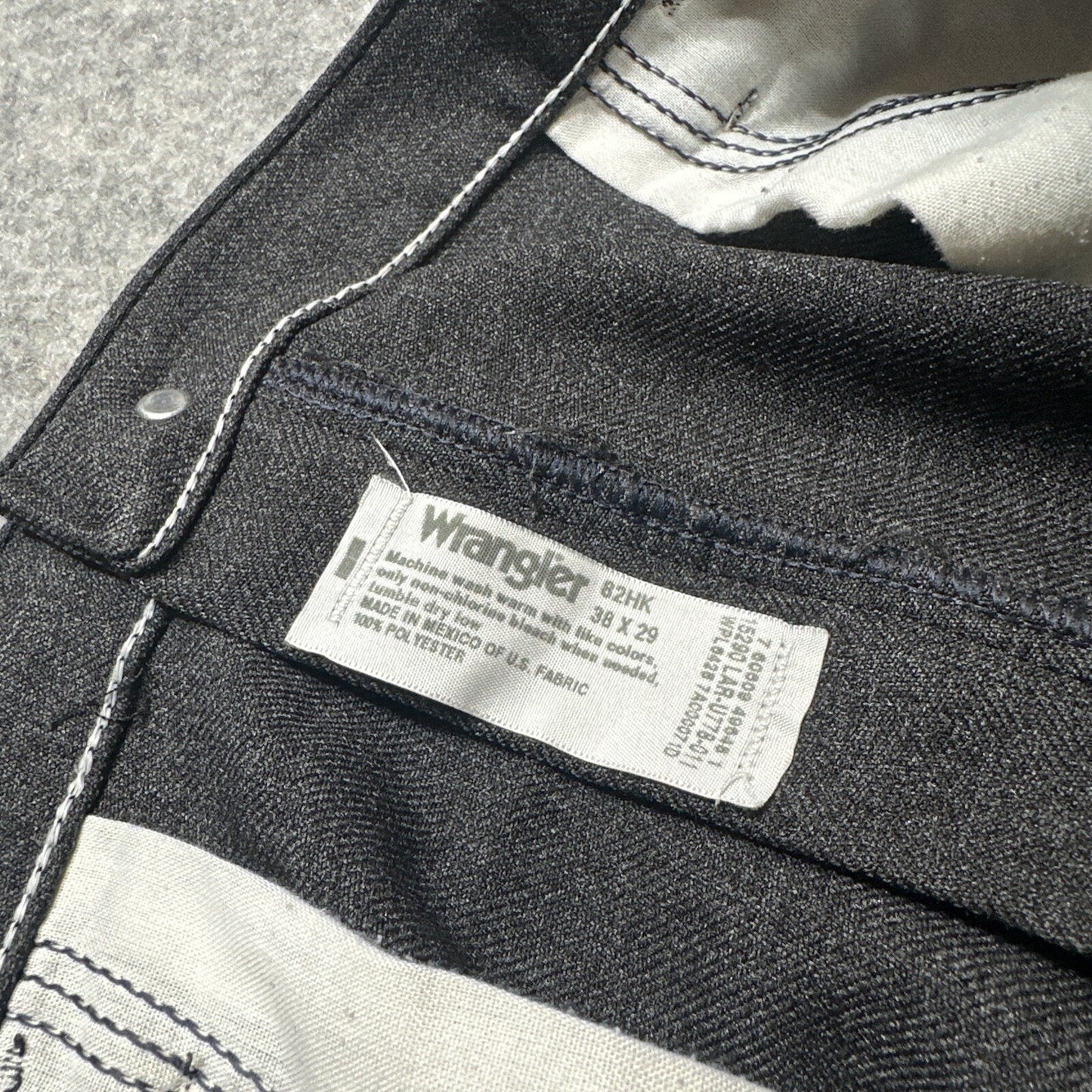 Wrangler 82HK Dress Pants Men's Size 38x29 Black Cotton Pants