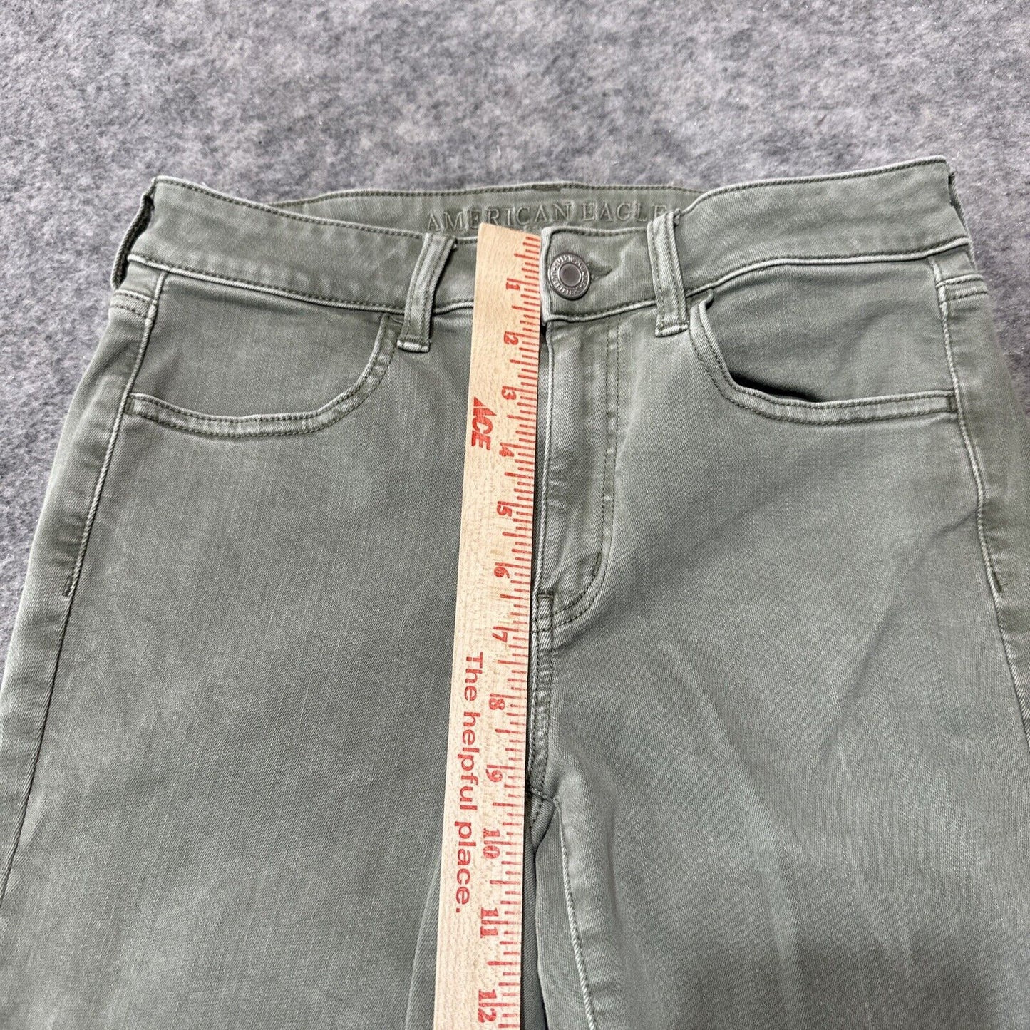 American Eagle Next Level Stretch Hi Rise Jegging Women's Jeans Size 8R Green