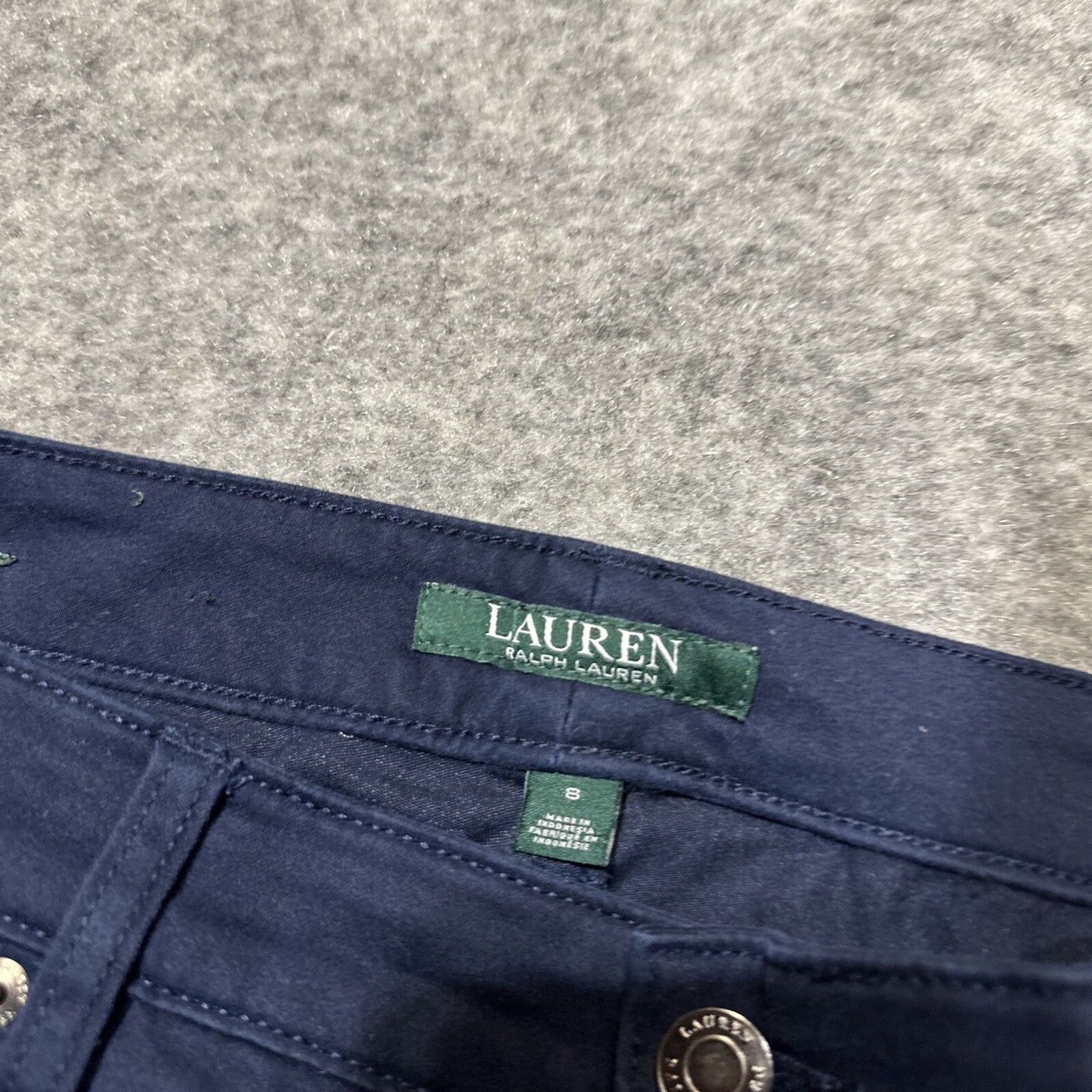 Ralph Lauren Premier Super Crop Curvy Women’s Stretch Skinny Jeans Size 8 Blue