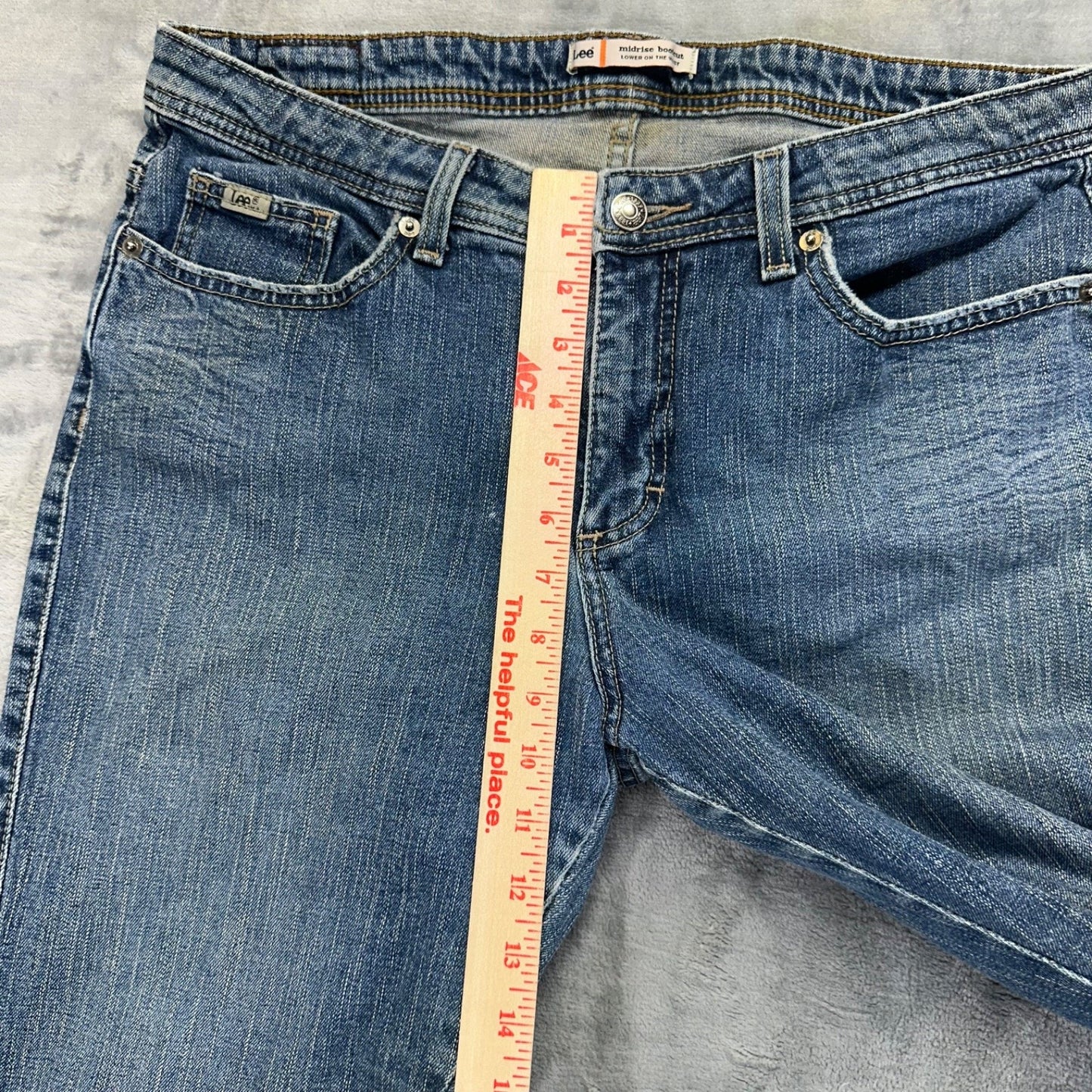 Lee Women's Midrise Bootcut Jeans Size 14M Blue Denim #534424