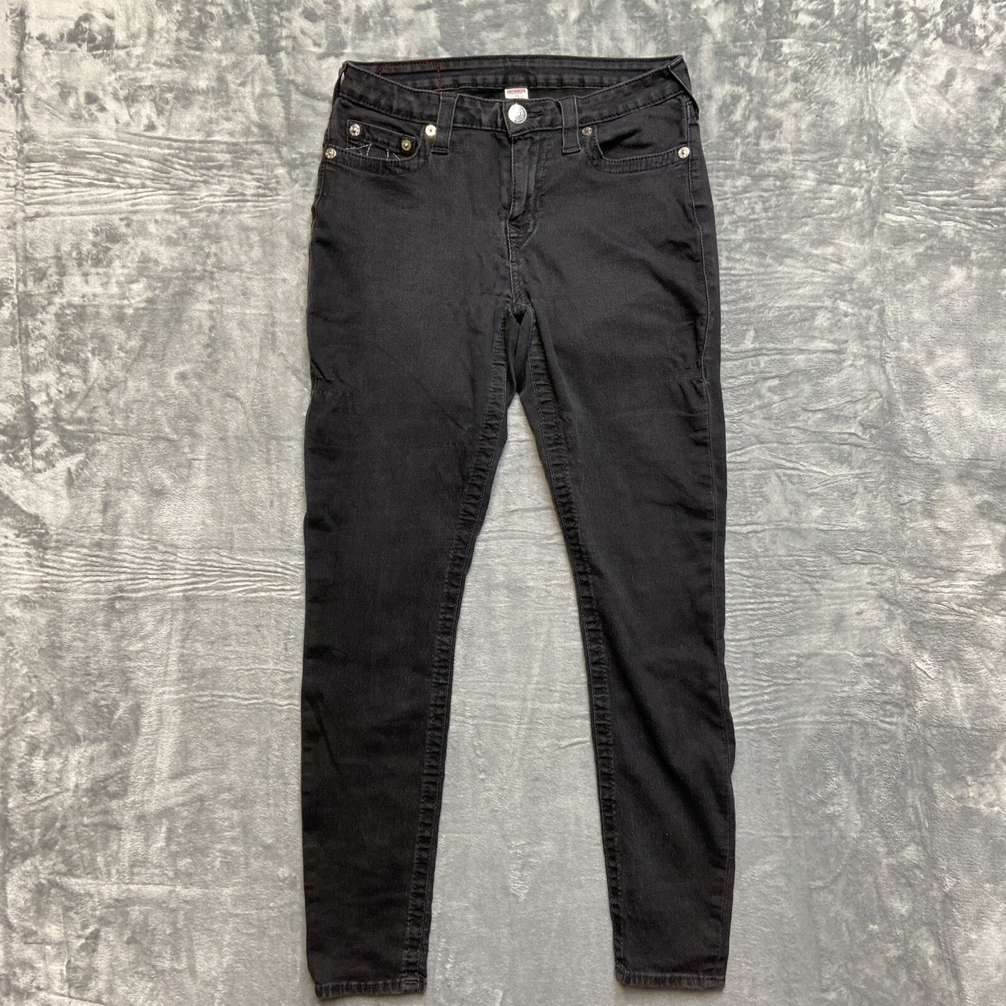 True Religion Skinny Jeans Women’s Size 31 Black Denim *Stretch Marks*