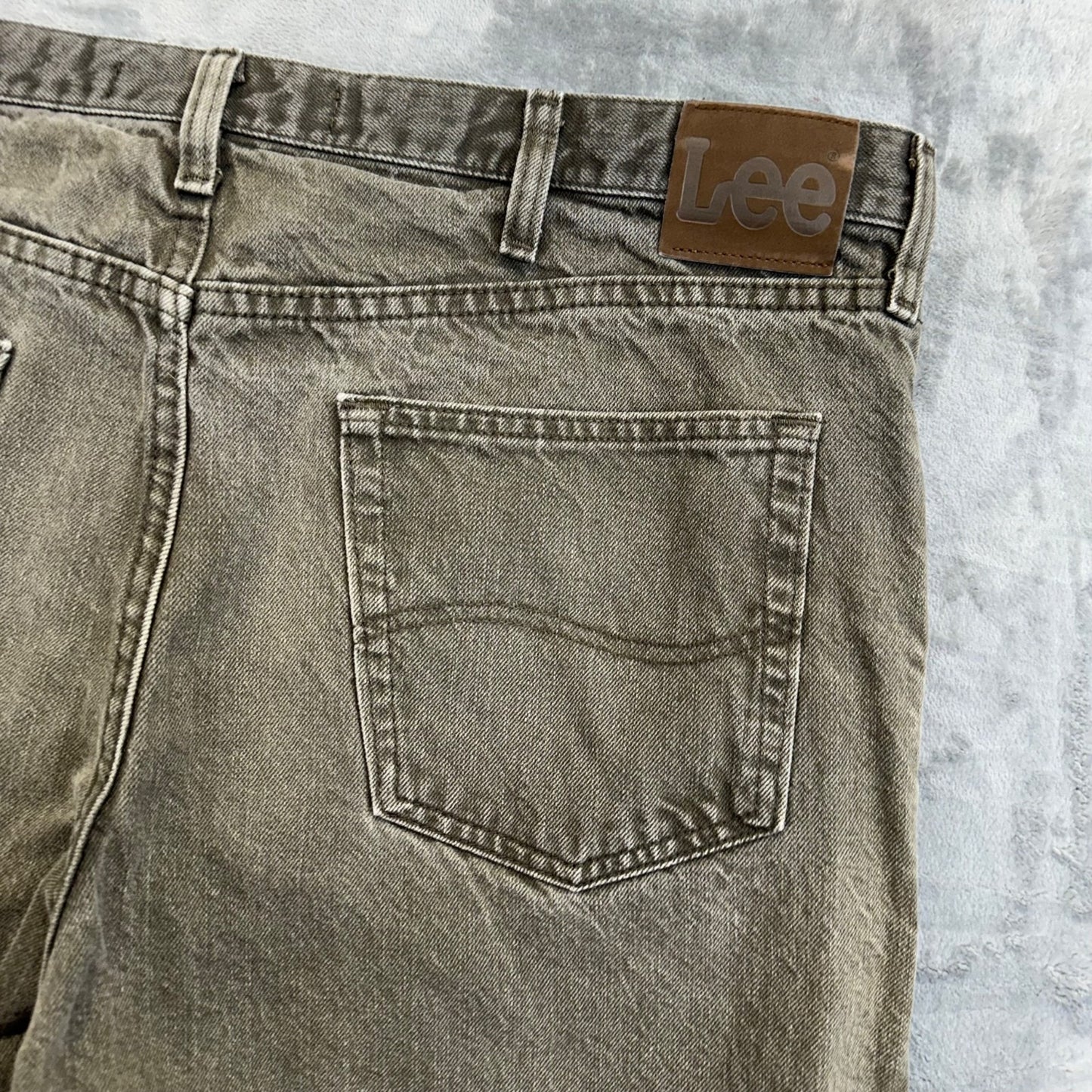 Lee Men's Regular Fit Straight Jeans Size 40x30 Gray #2010