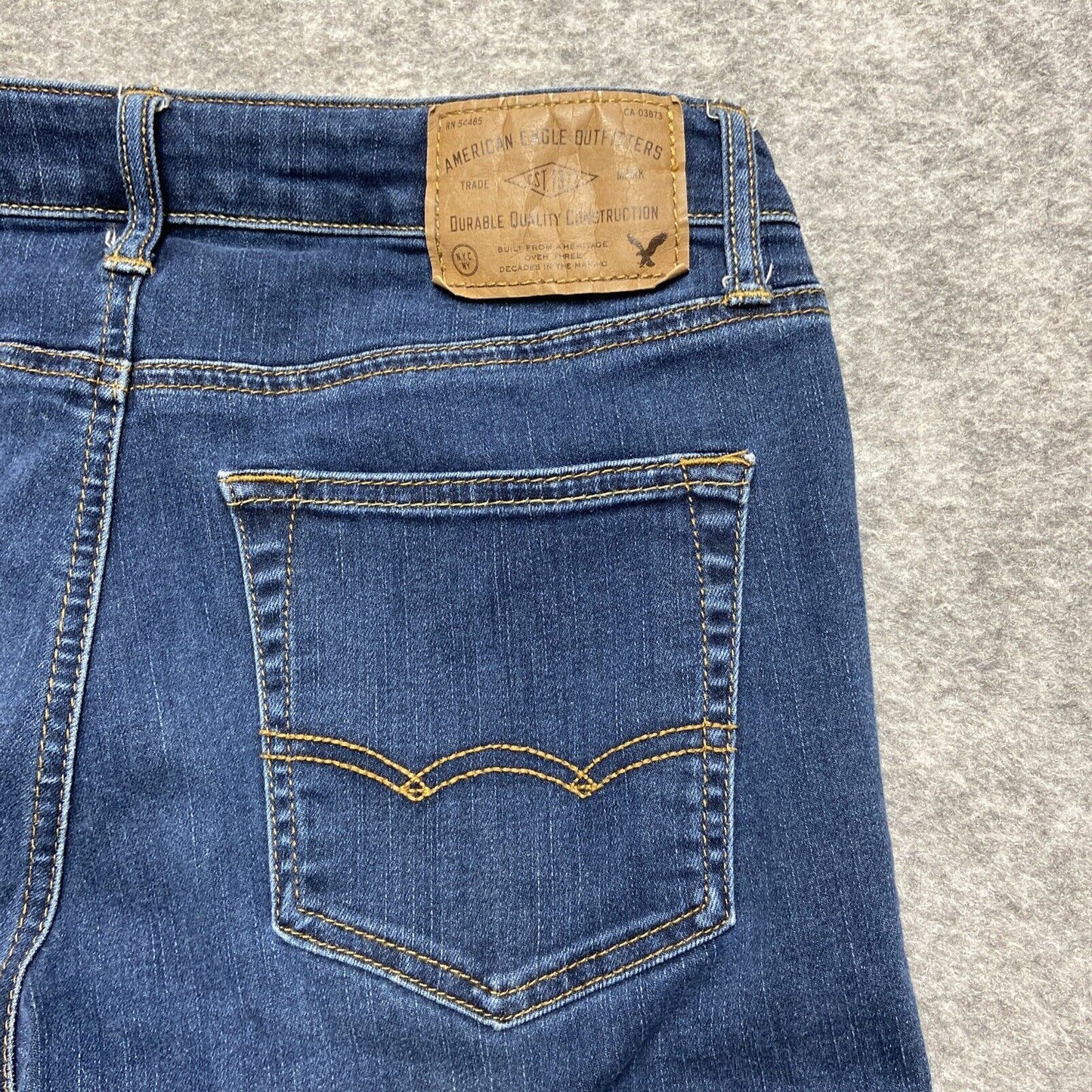 American Eagle Active Flex Original Straight Men's Size 28x34 Dark Blue Denim