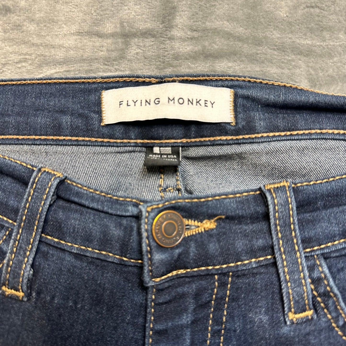 Flying Monkey Fly And Be Free Skinny Jeans Women's Size 28 Blue Denim