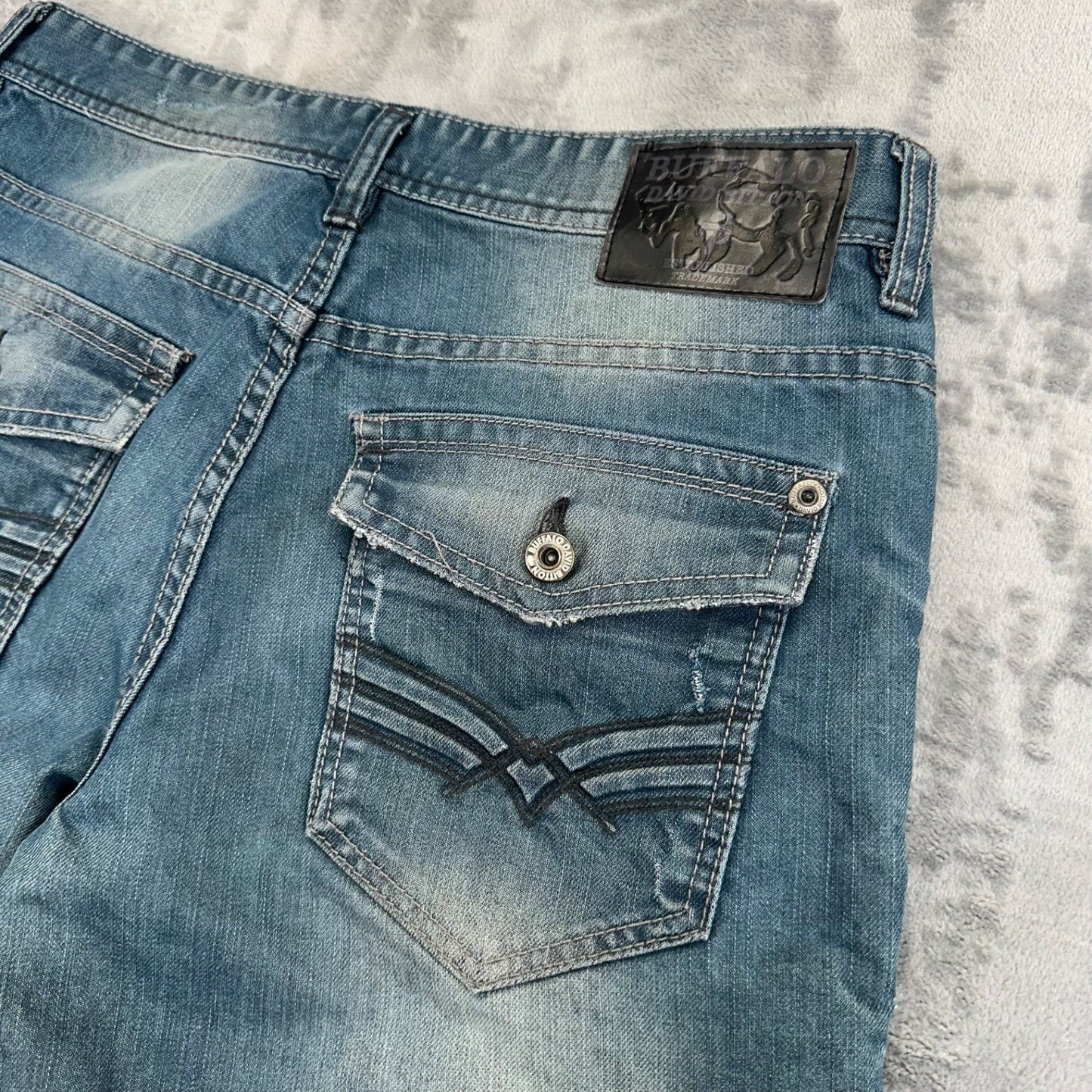 Vintage Buffalo David Bitton Ruffer Easy Fit Boot Cut Men's Jeans 31 Blue Denim