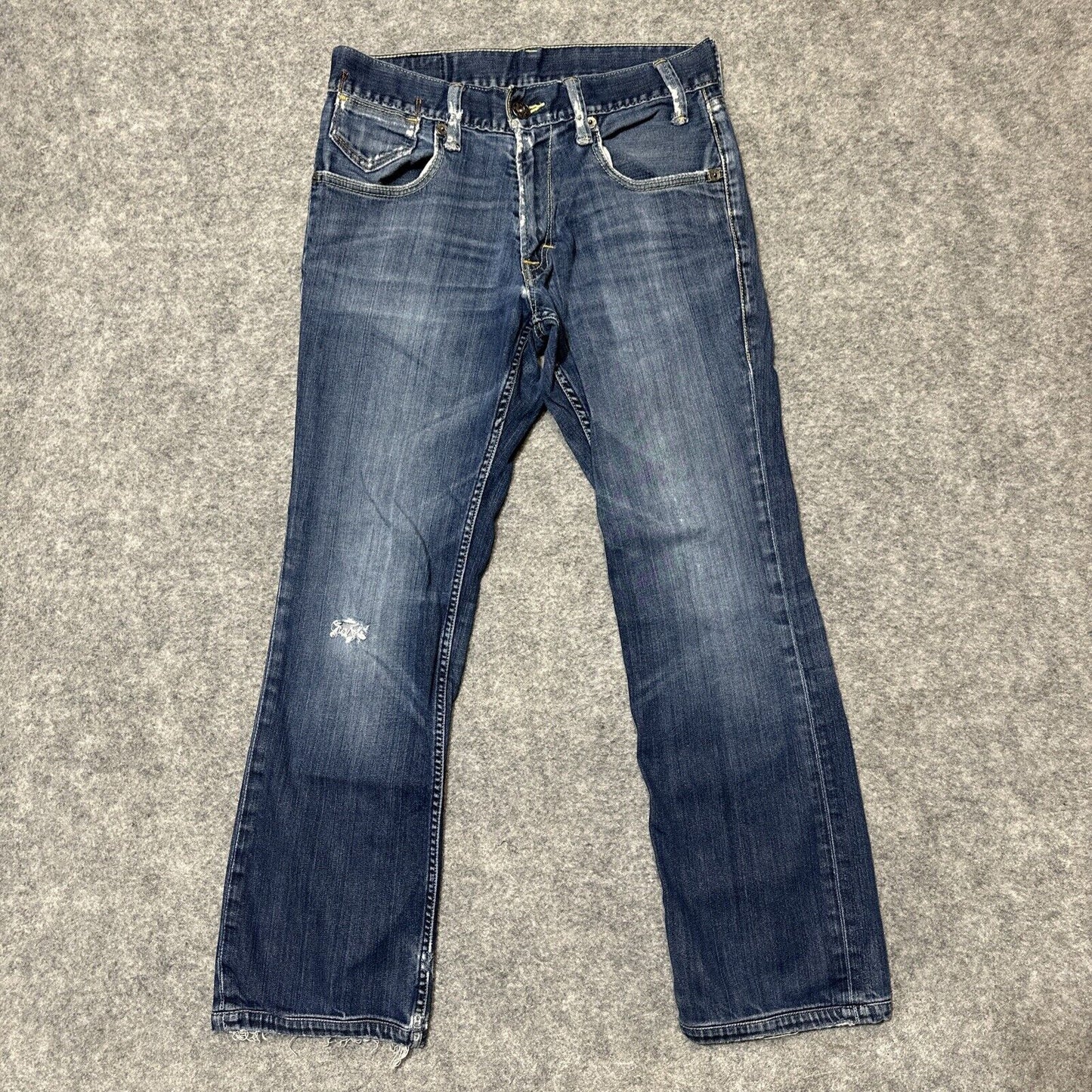 Levi's L531 Men's Distressed Straight Jeans Size 32x29 Blue Dark Denim