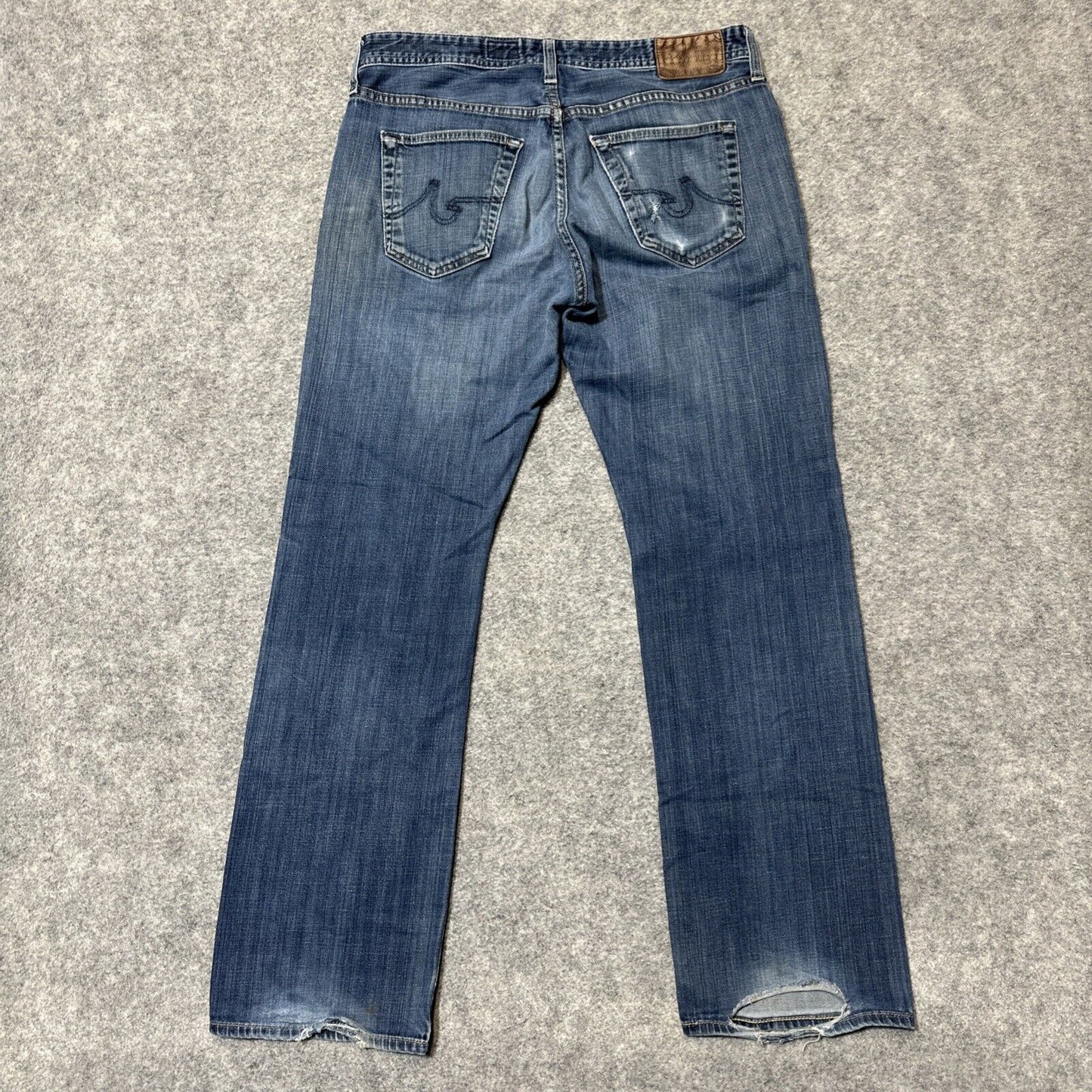 AG Adriano Goldschmied Distressed The Protege Straight Jeans Men's 32x32 Blue