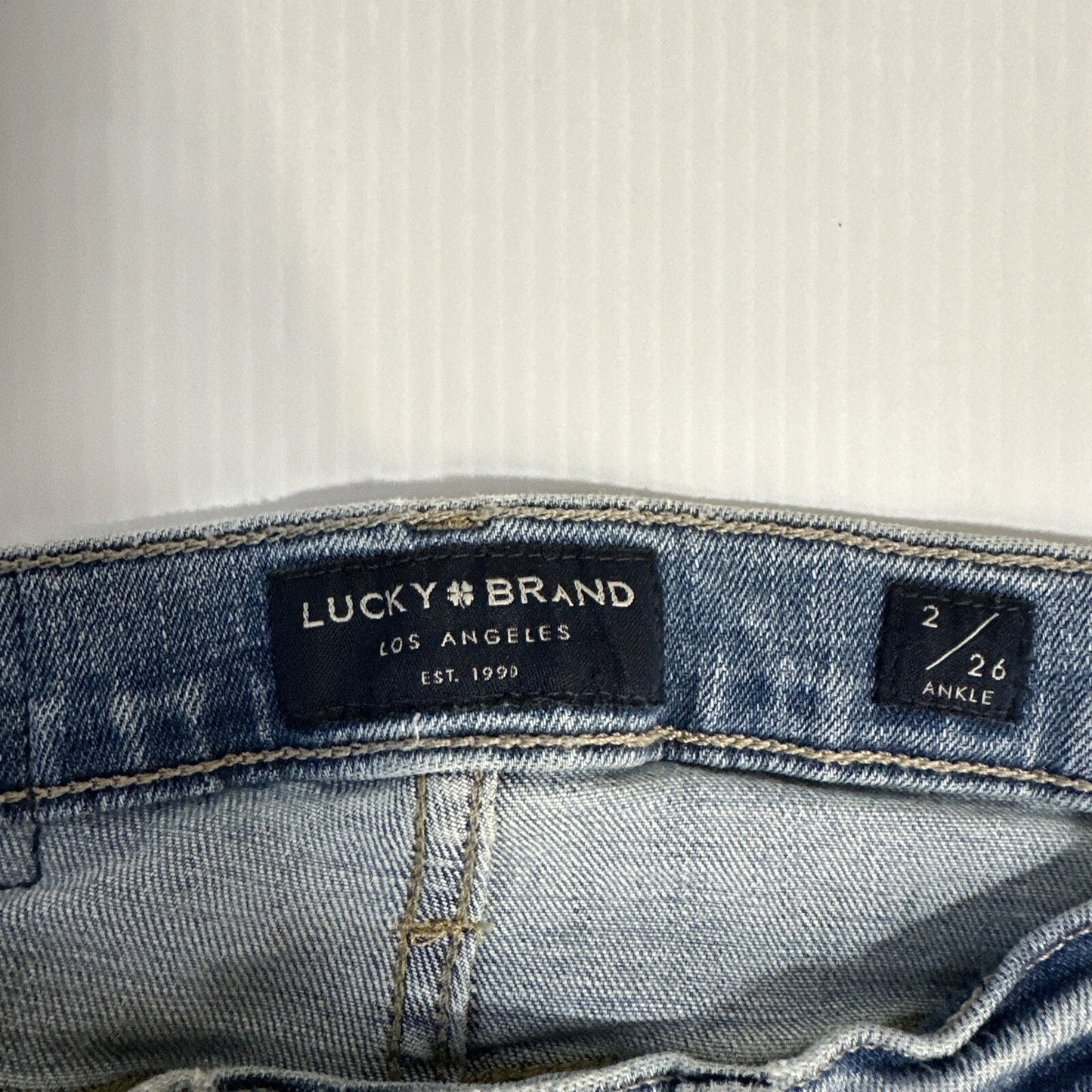 Lucky Brand Jeans Womens 2/26 Blue Bridgette High Rise Skinny Denim Light Wash