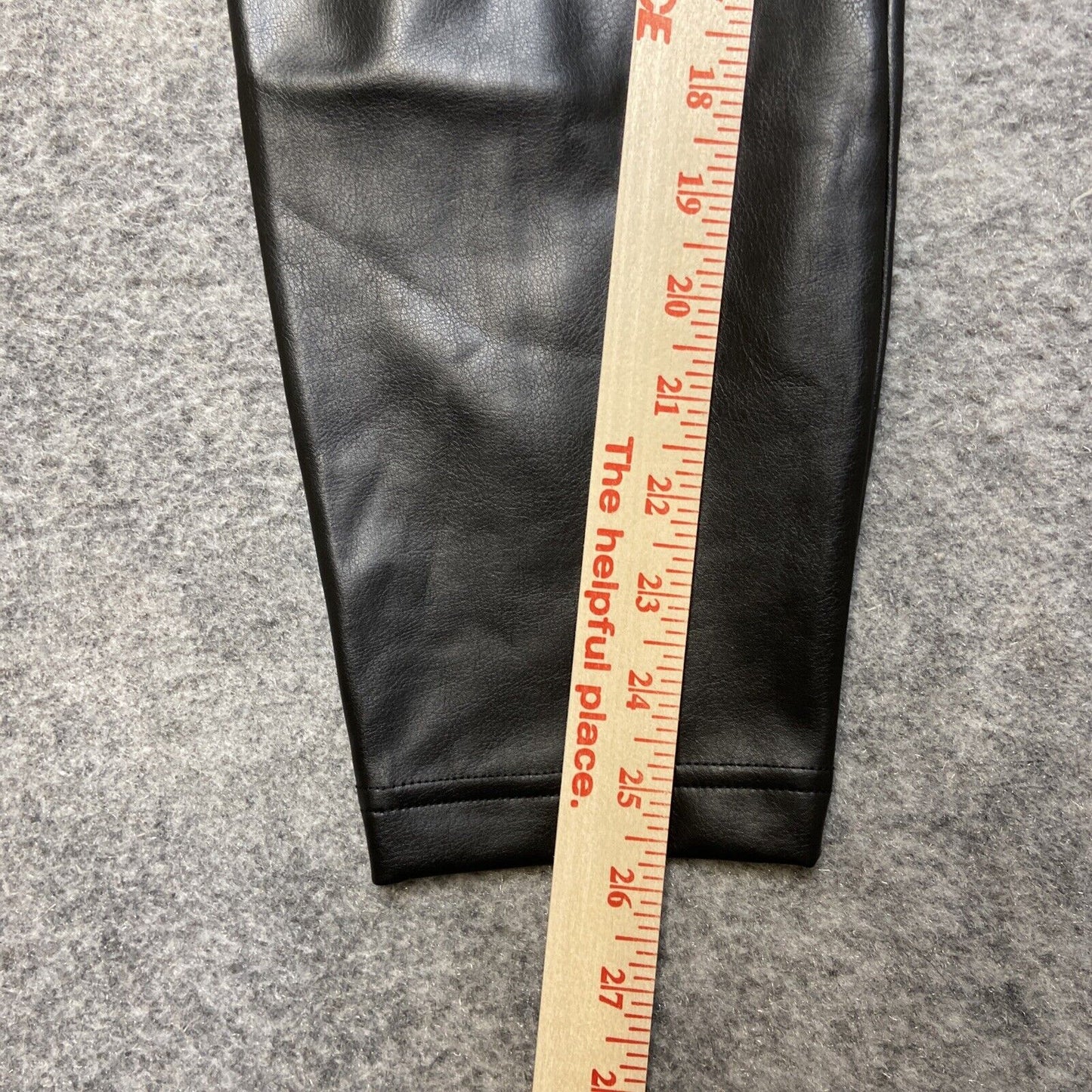 New WHBM White House Black Market Faux Leather Runaway Legging Women's 12S Black