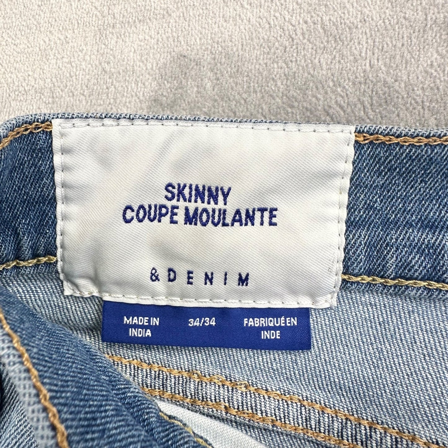 H&M Men's Skinny Jeans Distressed Light Wash Size 34x34 #2016