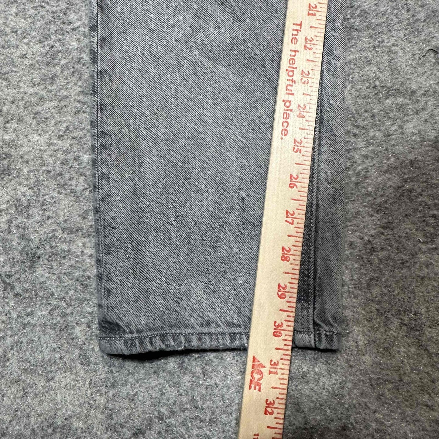 American Eagle 90s Women's Distressed Straight Jeans Size 0R Grey Denim
