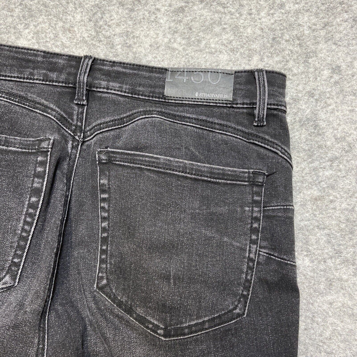 Stradivarius Skinny Jeans Women's Size UK 14 | US 10 Black Denim EUC