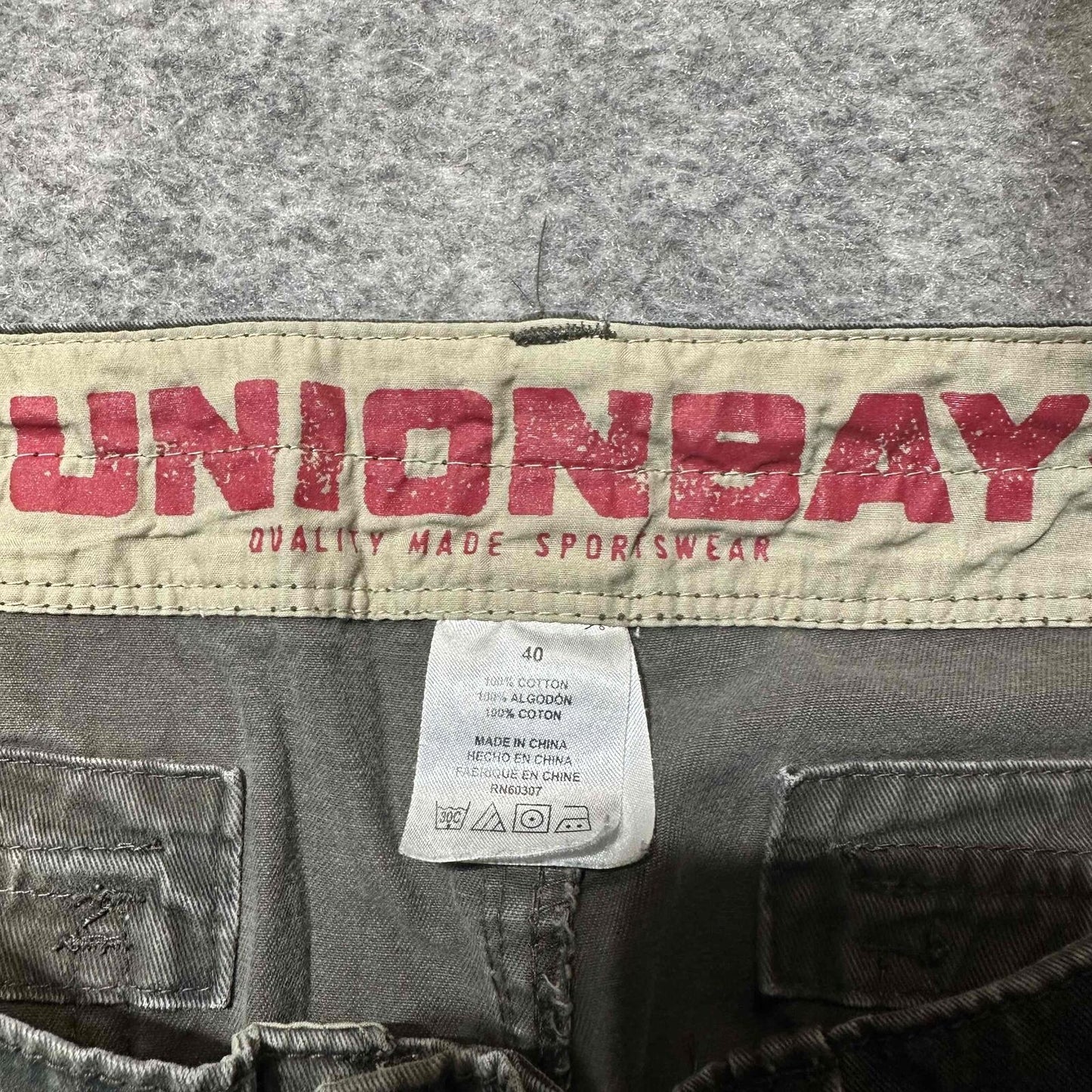 Unionbay Mens Cargo Shorts Brown Camo Pattern Size 40 Dark Wash Pants