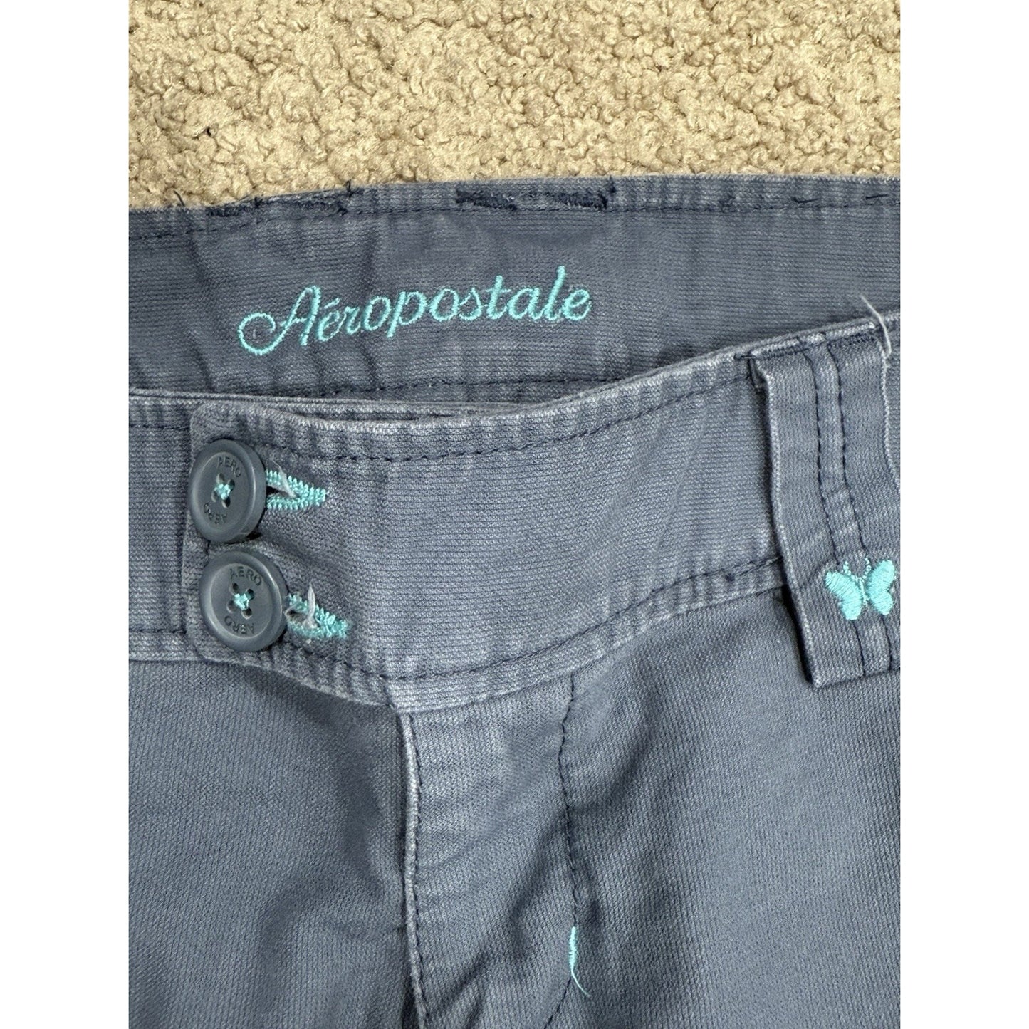 Aeropostale Blue Women's Stretch Pants Size 7/8