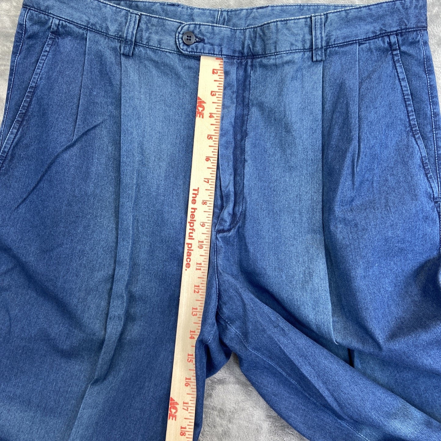 Vintage Zanella Pleated Straight Jeans Men's Size 36 Blue Denim