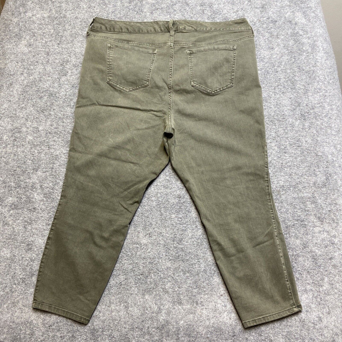 Torrid Skinny Ankle Jeans Women's Size 22 Green Button Fly Denim