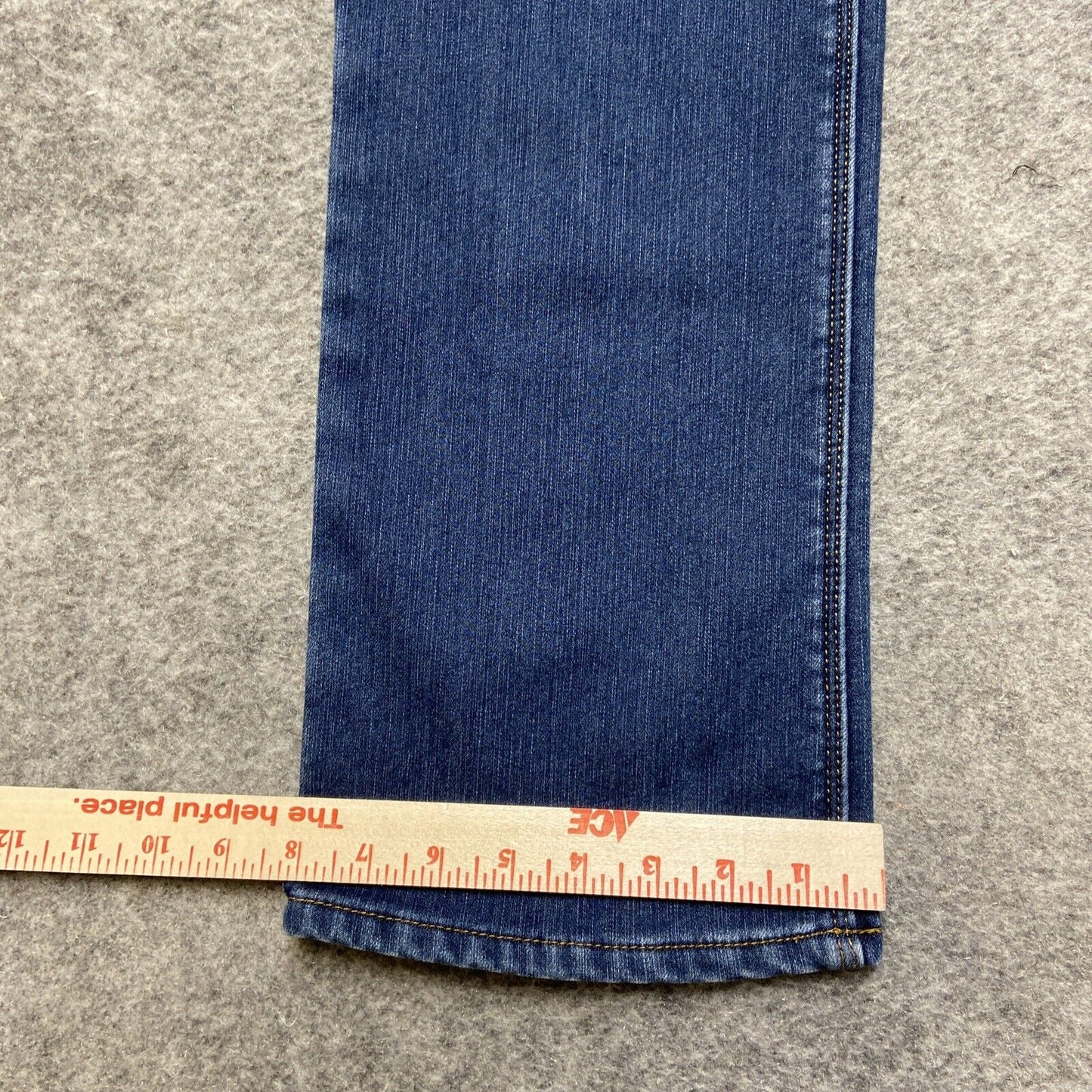 Natural Reflections Flannel Lined Straight Jeans Women's Size 6 Dark Blue