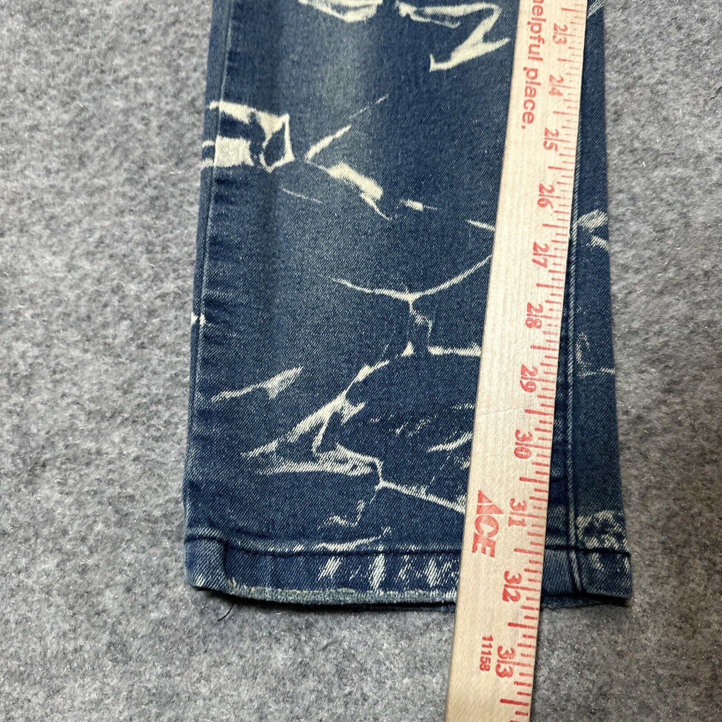 Reason Distressed Skinny Jeans Men's Size 36 Bleached Leg Denim