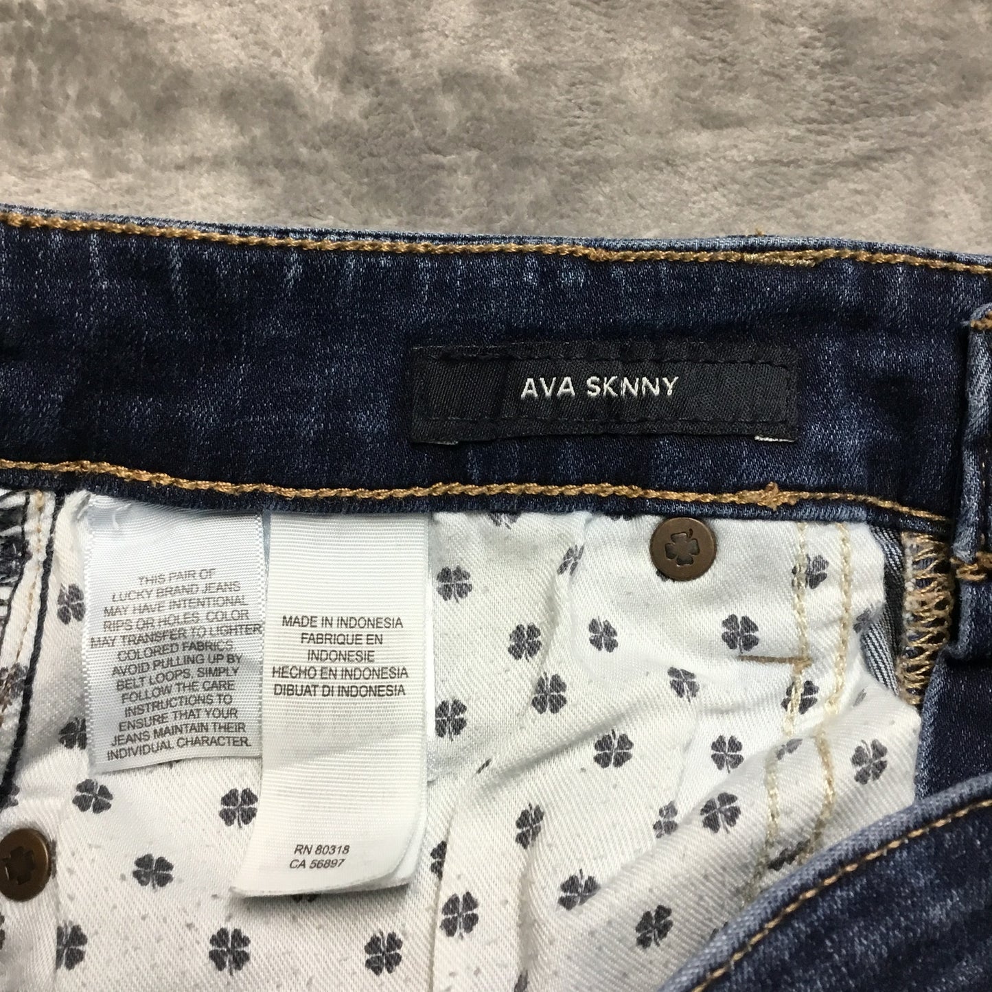 Lucky Brand Ava Skinny Jeans Women's Size 26 Dark Blue