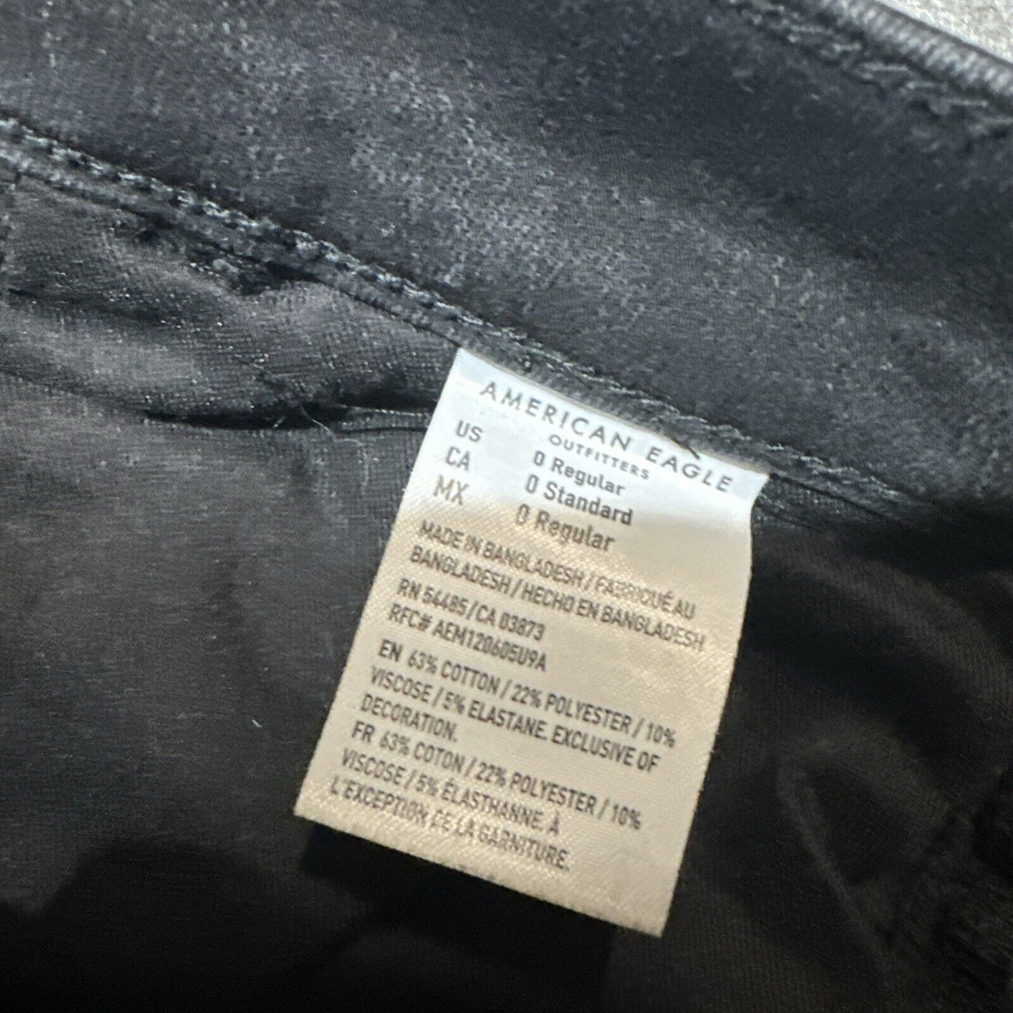 American Eagle The Dream Jean Super Hi Rise Jegging Women’s 0 R Black Denim