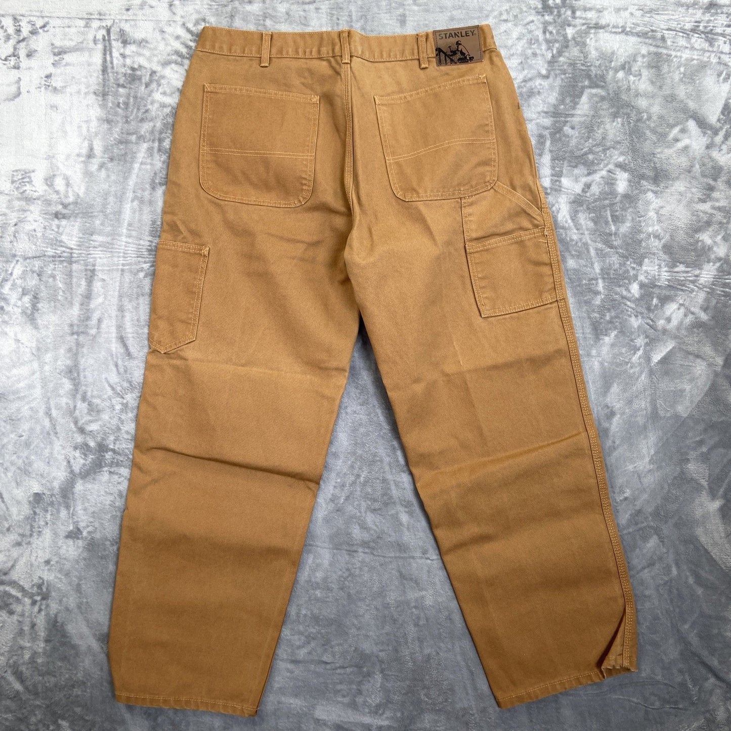 New Stanley Duck Canvas Carpenter Pants Men's Size 38x30 Tan Brown