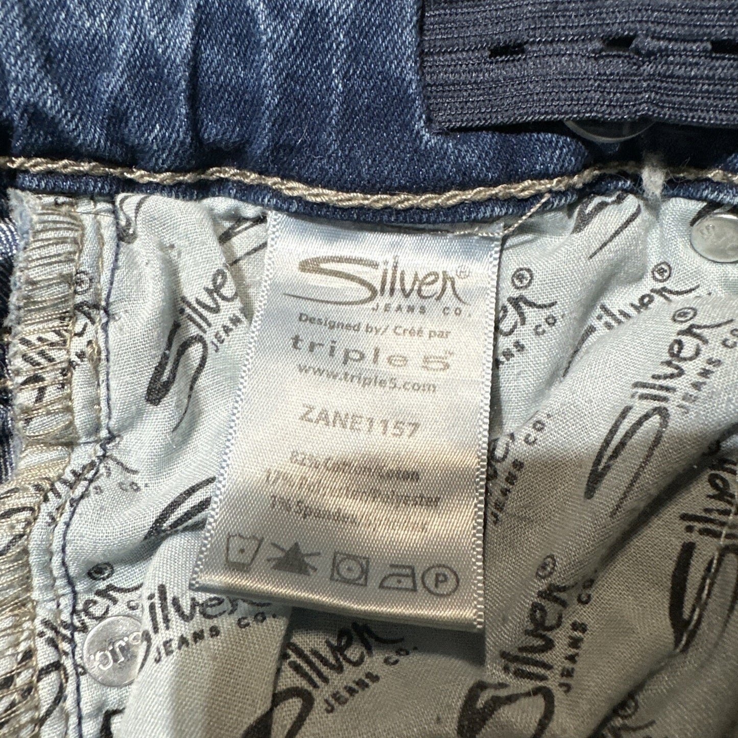 Silver Jeans Zane Youth Boys Adjustable Waist Jeans Sz 12 Blue Med Wash Denim
