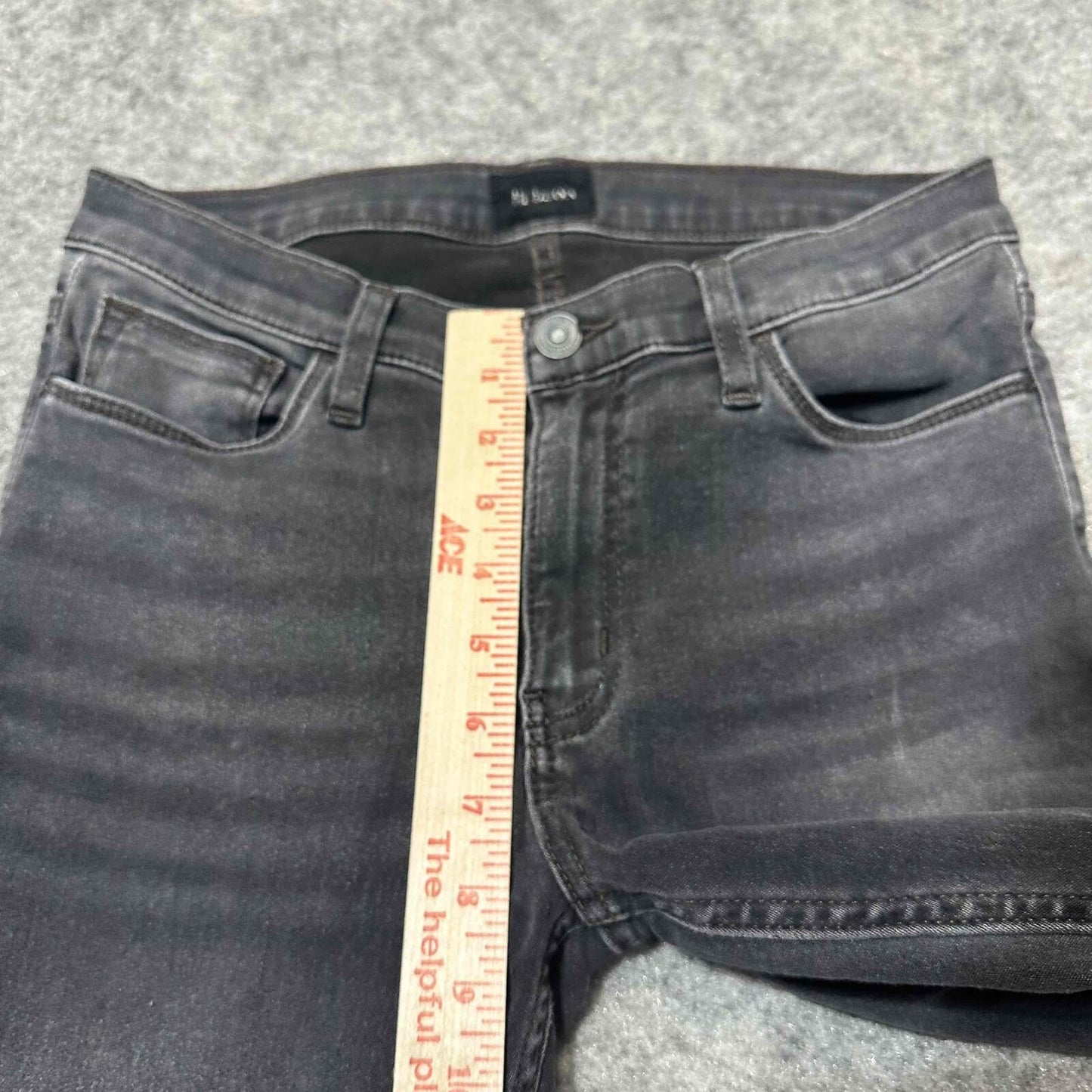 Hudson Natalie Midrise Super Skinny Women's Ankle Jeans Size 26 Black Dark Wash
