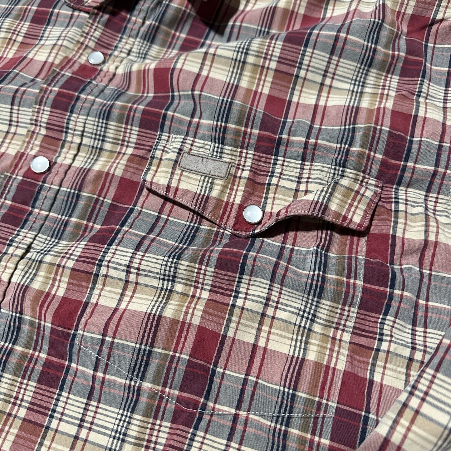 Carhartt Relaxed Fit Men's Plaid Snap Button Up Long Sleeve Shirt Size L