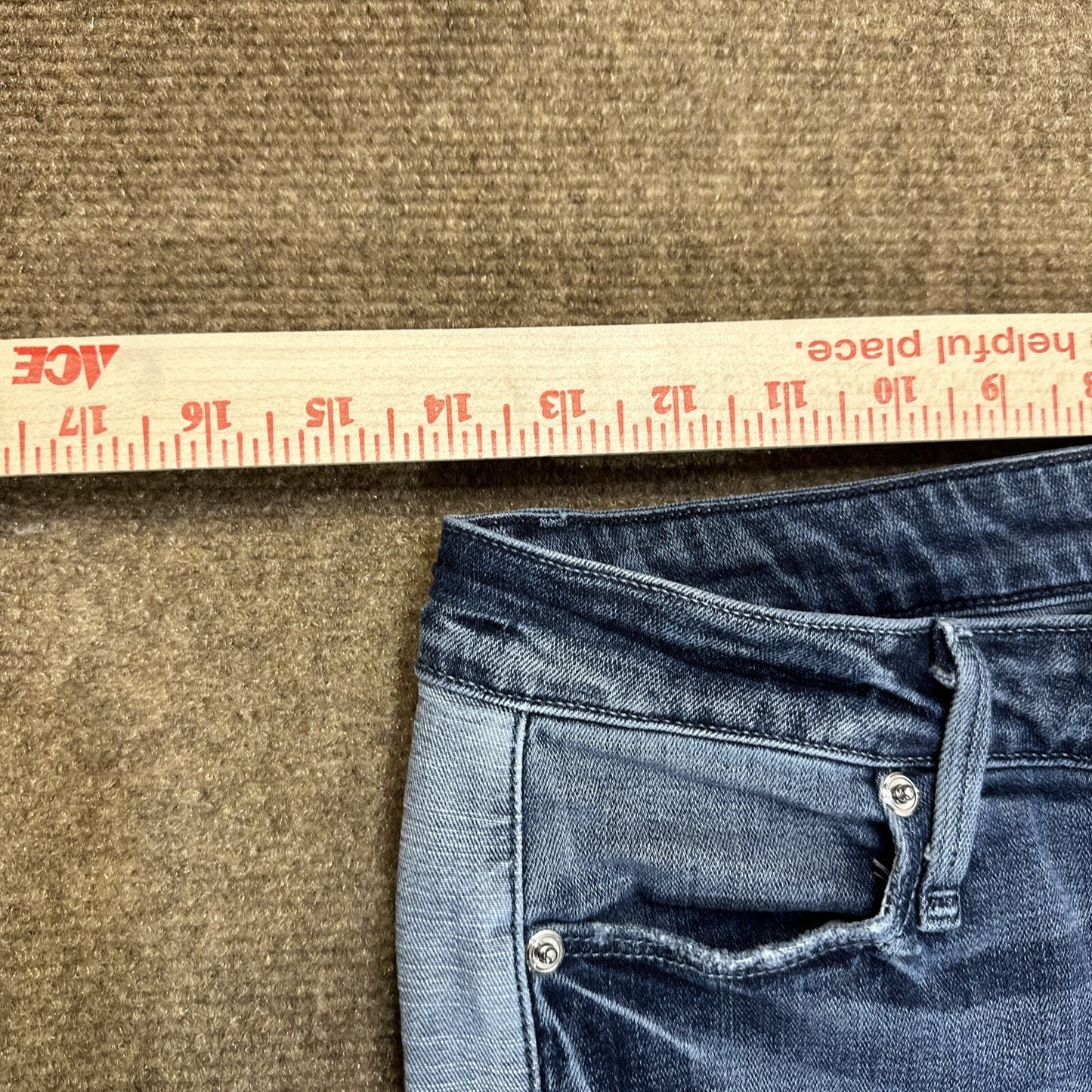 Good American Good Waist Women's Jeans Size 6/28 Blue Stone Wash Denim