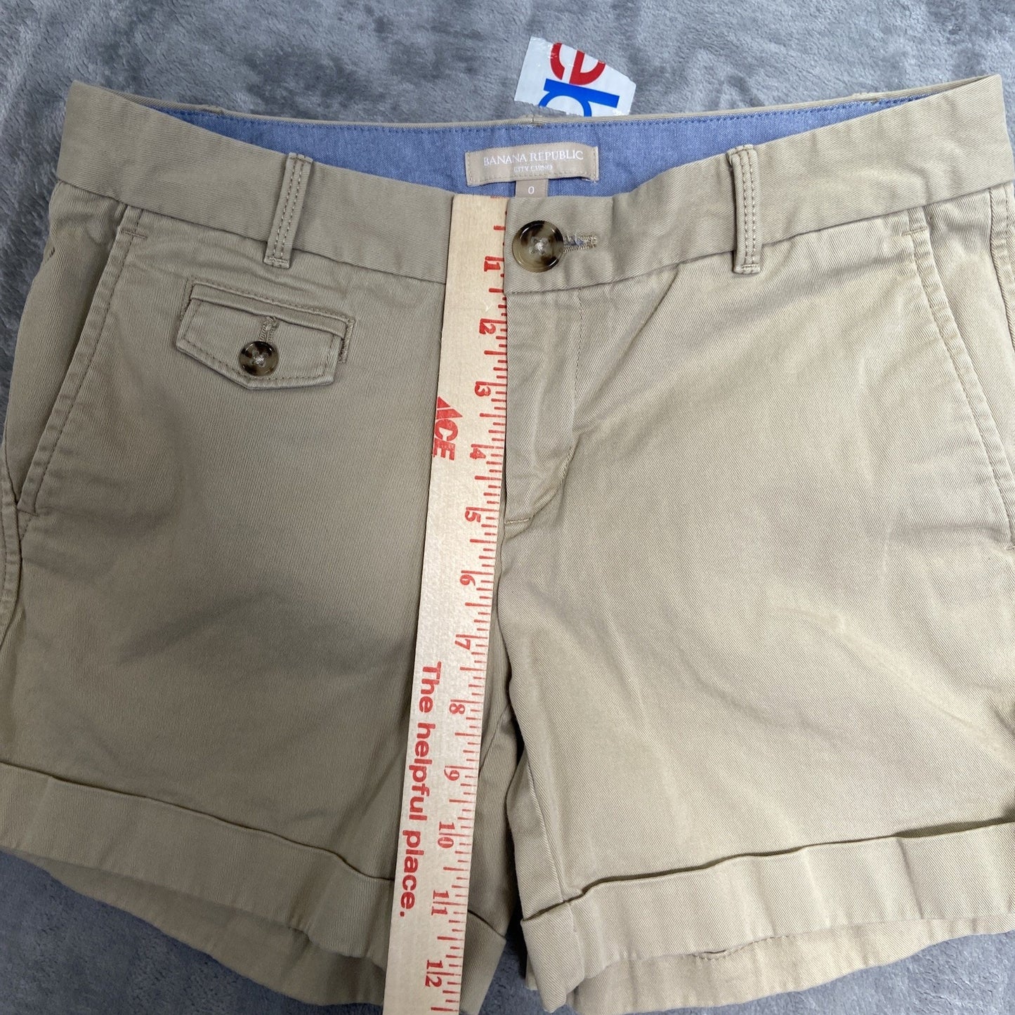 Banana Republic City Chino Shorts Women's 0 Beige Khaki