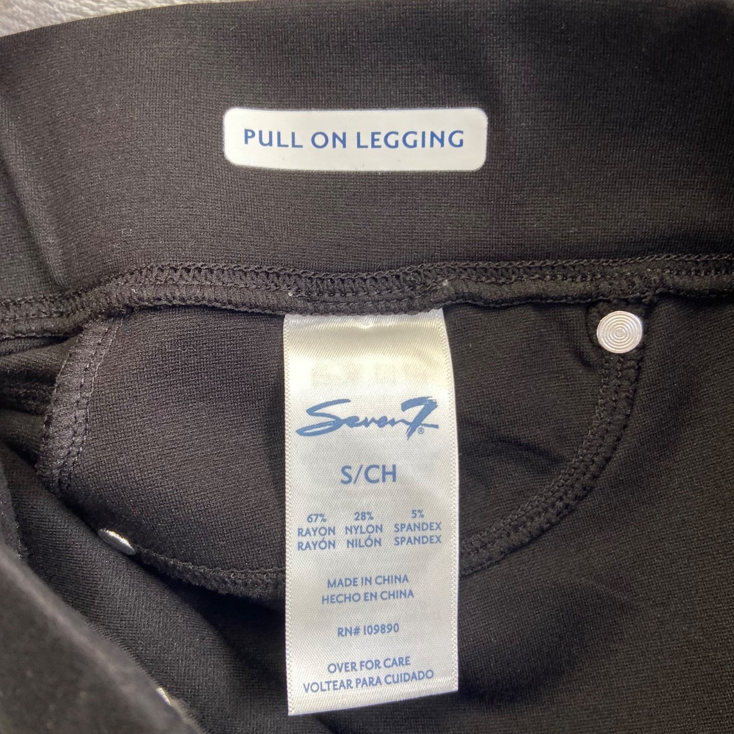 Seven7 Women's Pull On Legging Pants Small Black