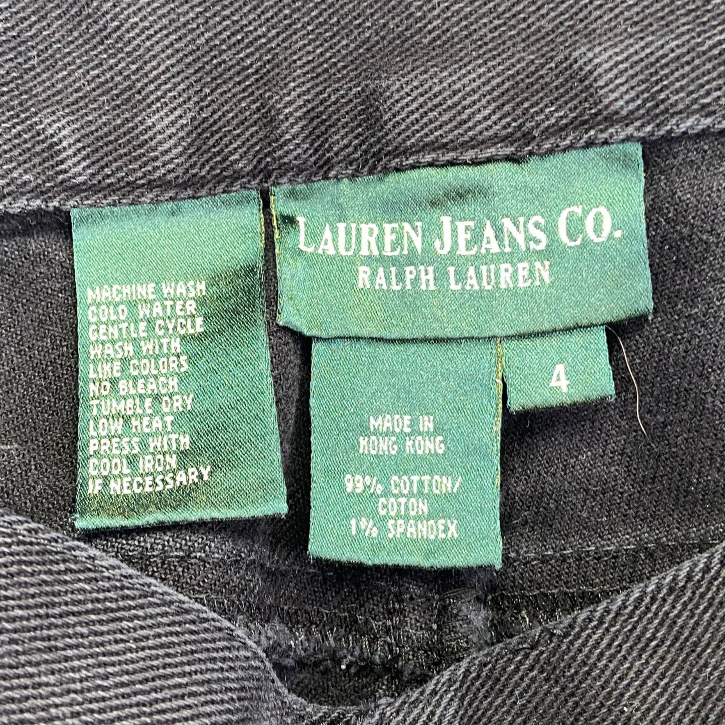 Vintage Lauren Ralph Lauren Jeans Women's Straight Jeans Size 4 Black Denim