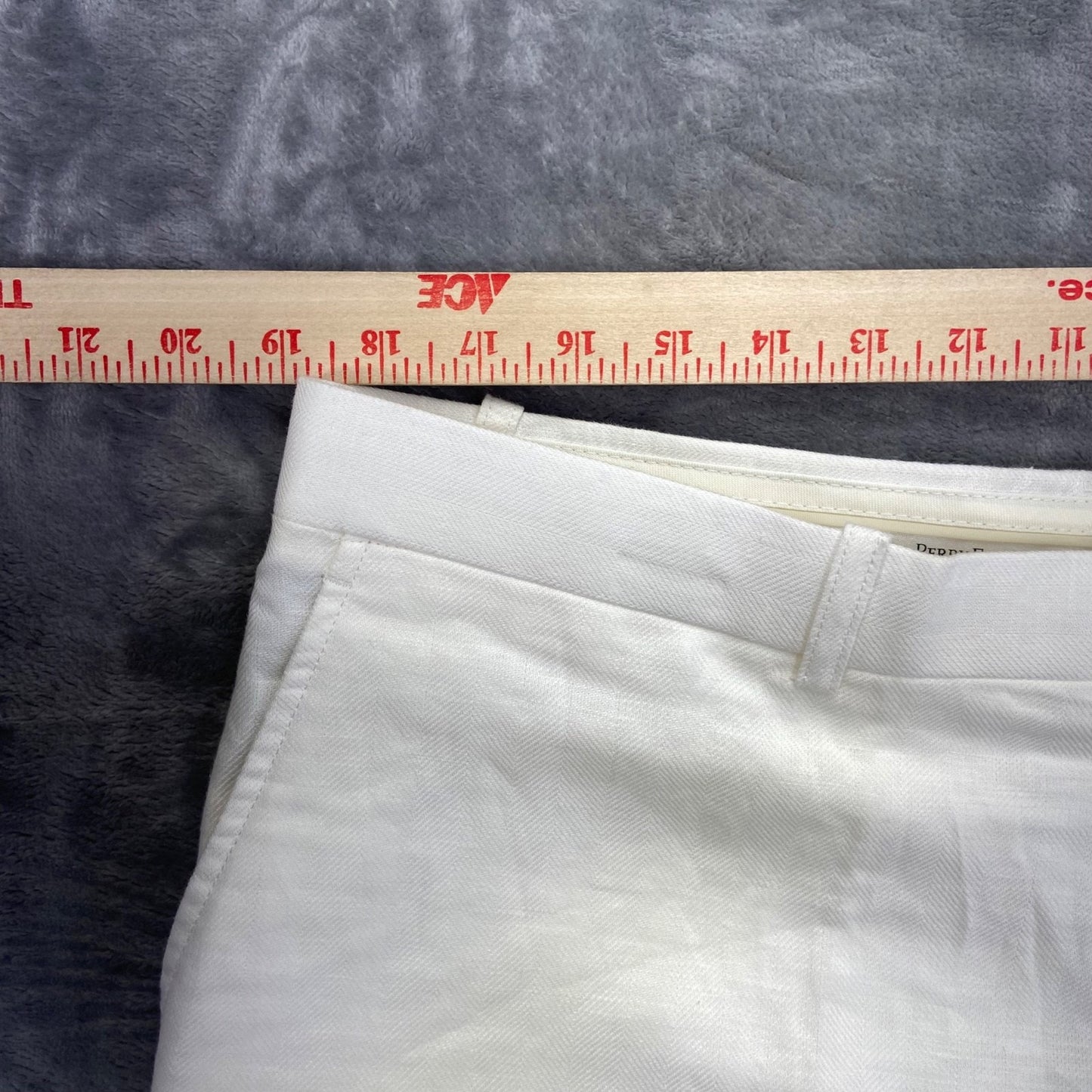 Perry Ellis Men's Dress Pants 38x30 White Linen Blend
