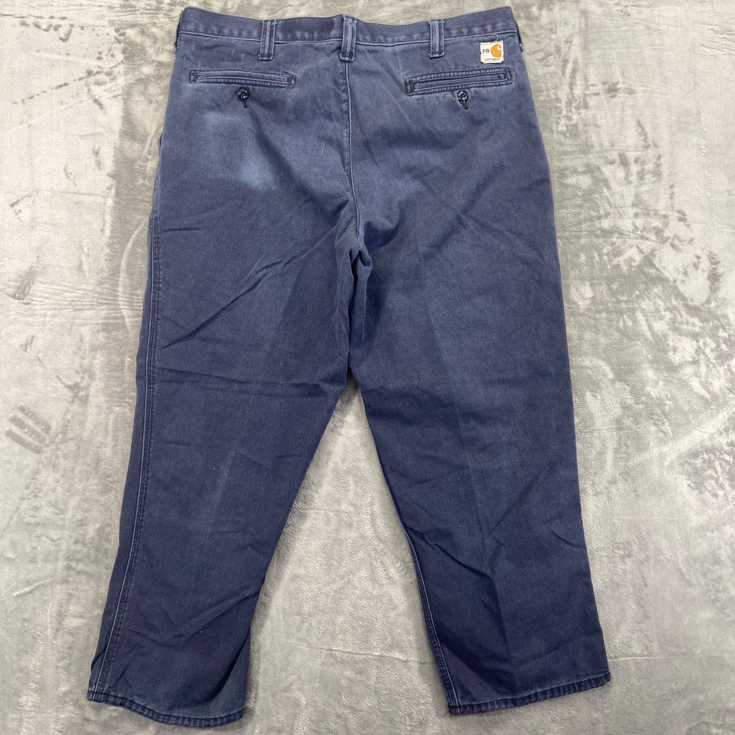 Carhartt FR Men's Straight Leg Pants 36x28 Dark Blue Flame Resistant