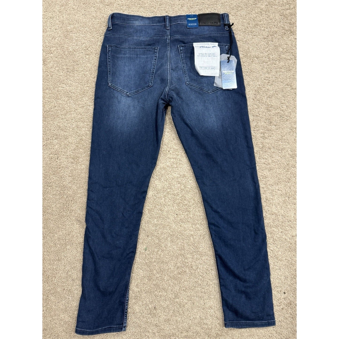 Redtape Men's Blue Denim Jeans Skinny Flow+ Sport Fit Size 32x31