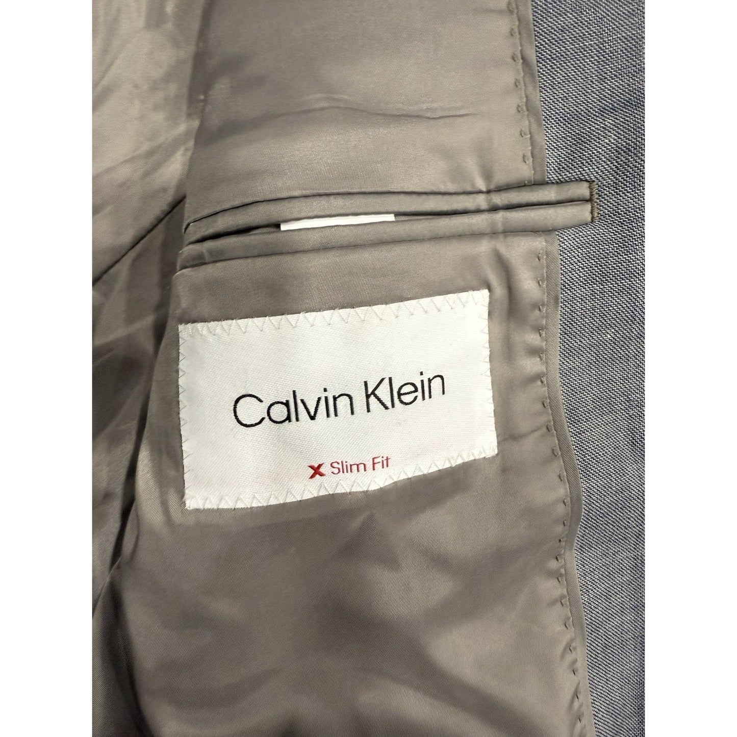 Calvin Klein Blazer Sport Coat Suit Jacket Men's Size 36 Large Gray Two Button