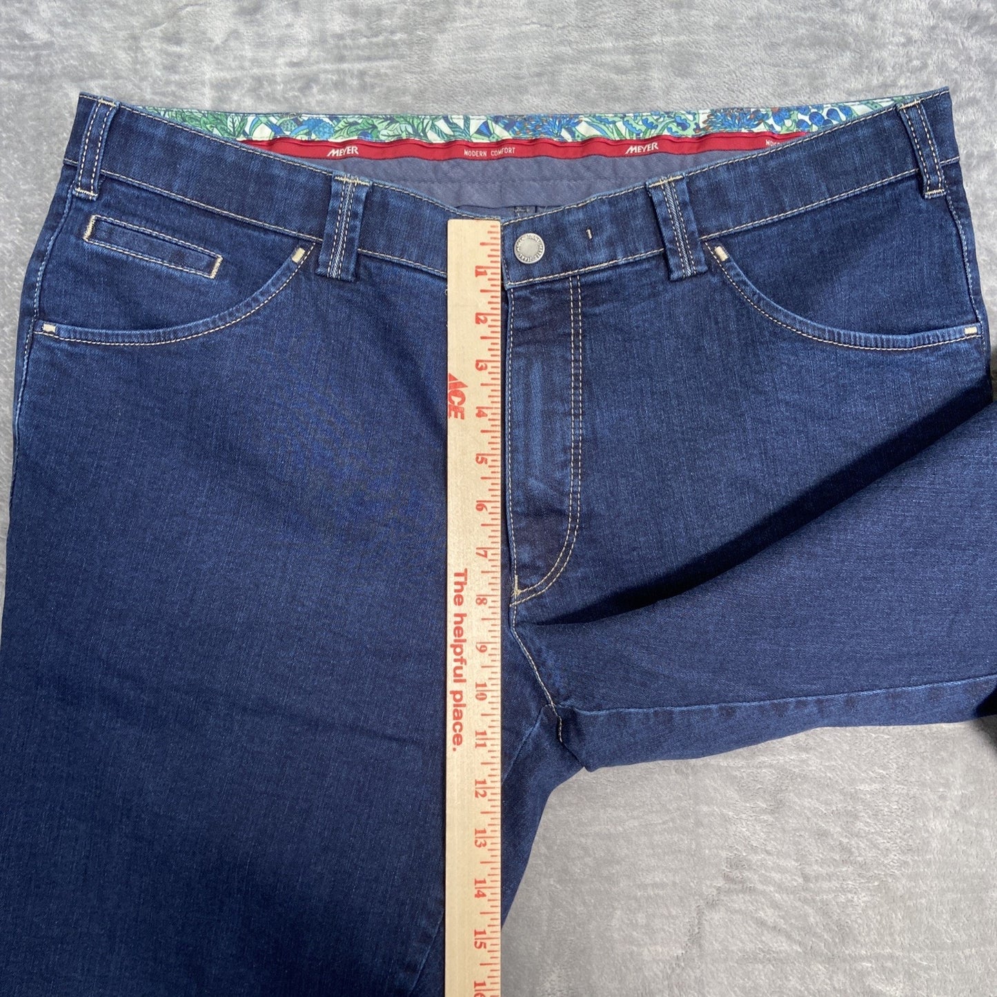 Meyer Modern Comfort Straight Jeans Men's Size 36x30 Dark Blue