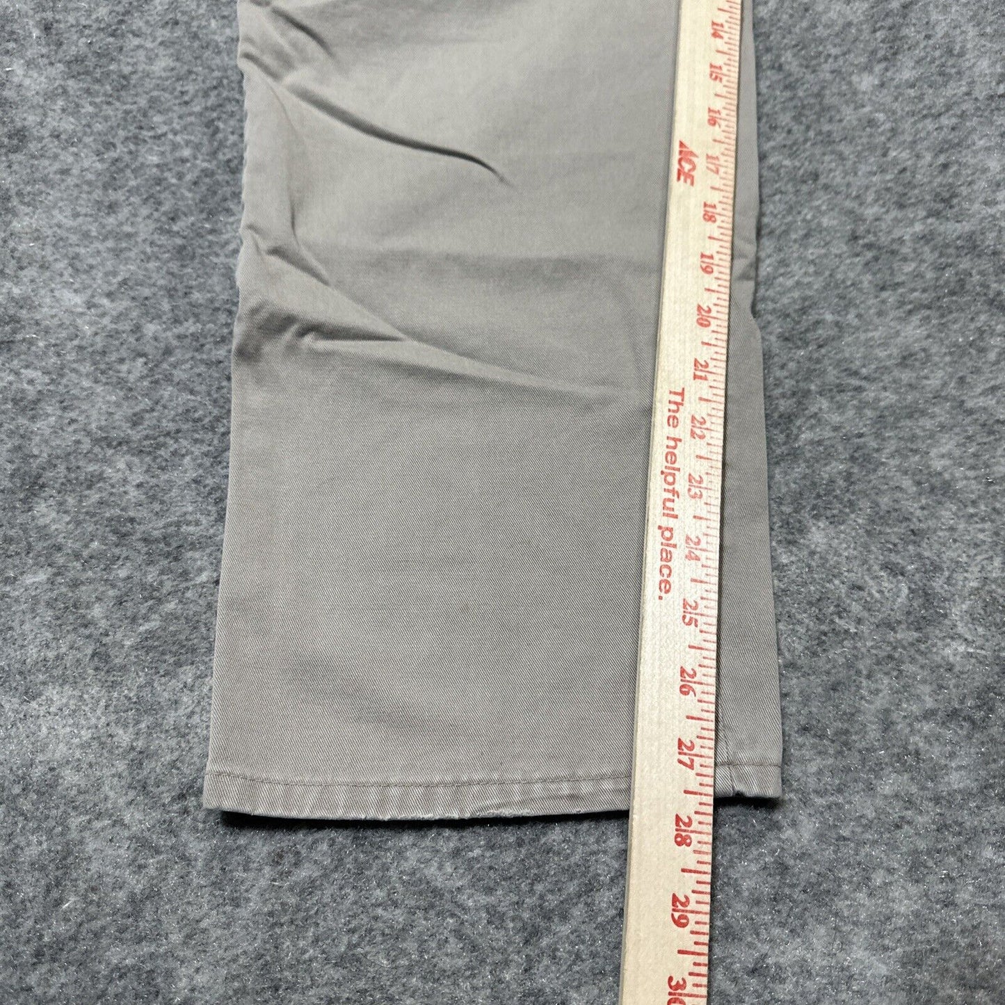 Wrangler 37777TN Men's Straight Chino Pants Size 34x40 Gray Light Wash Pants
