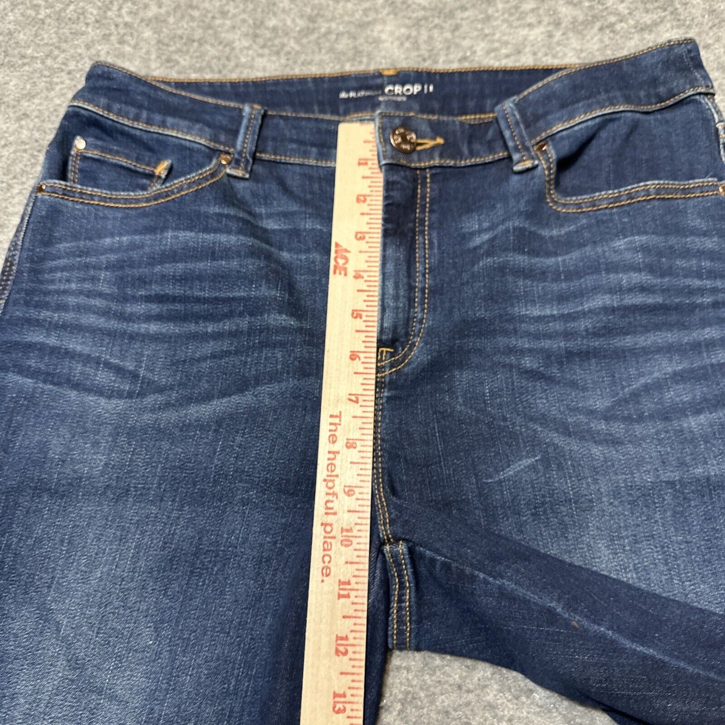 Chico's The Platinum Crop Women's Jeans Size 1 *US Size 12 / 31* Blue Dark Denim