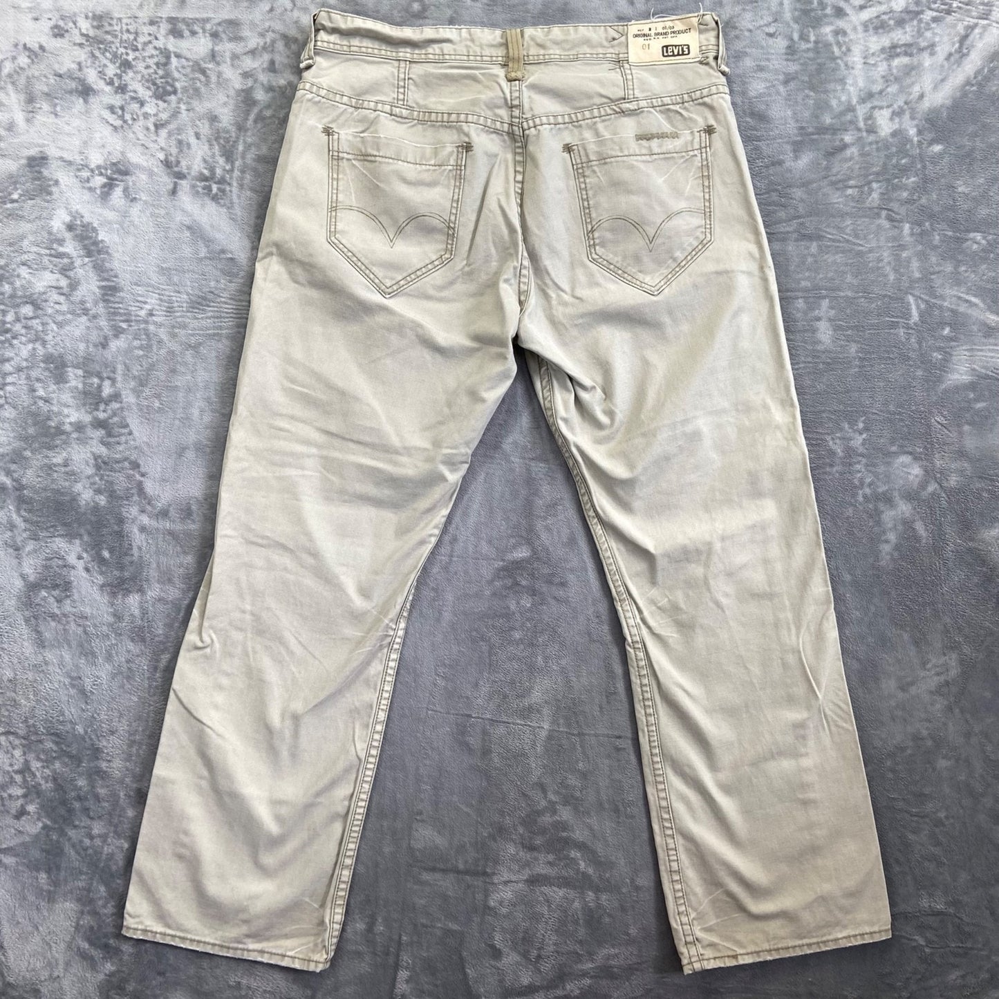 Vintage Levi's Relaxed Straight Men's Jeans 36x32 Beige 100% Cotton