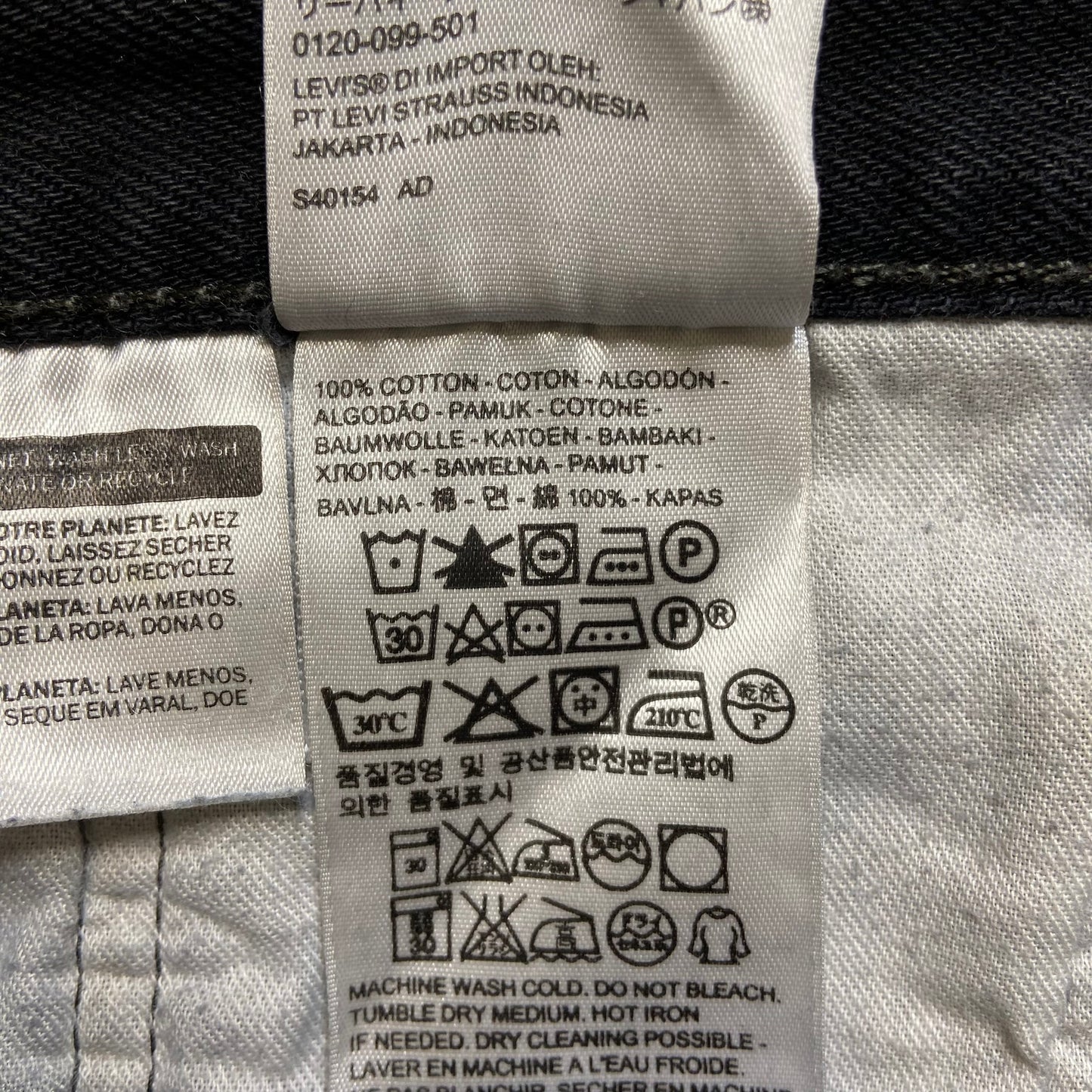 Levi's 501 Straight Jeans Men's Size 38x30 Black Button-Fly Denim