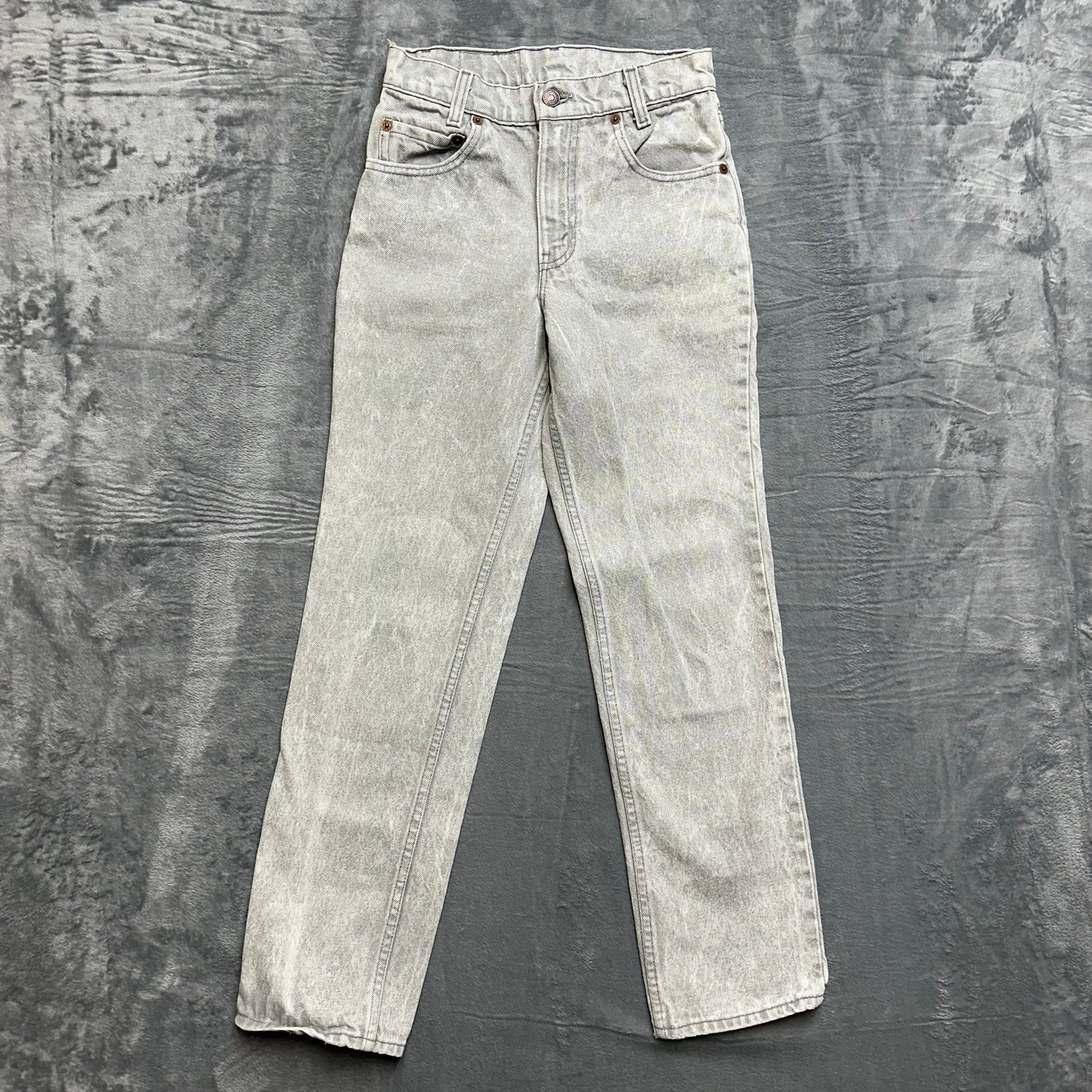 Vintage Levi's 706 Student Straight Jeans Boys Size 26x28 Gray DenimVintage Levi's 706 Straight Student Jeans Boys Size 26x28 Gray Denim