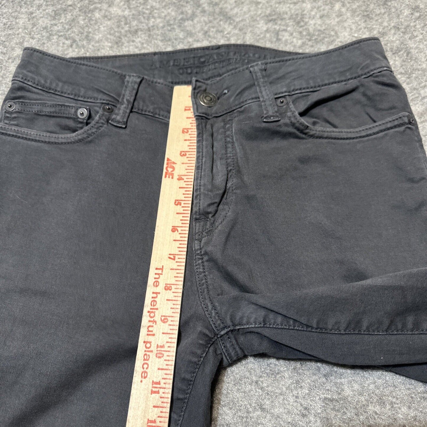 American Eagle Extreme Flex Men's Slim Straight Jeans Size 26x28 Dark Gray Denim