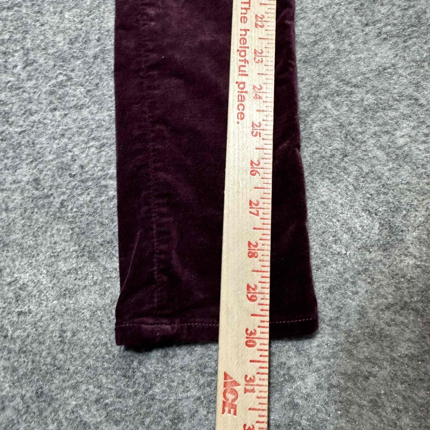 Rag & Bone Women's Velvet Skinny Corduroy Jeans Size 23 Burgundy Dark Wash