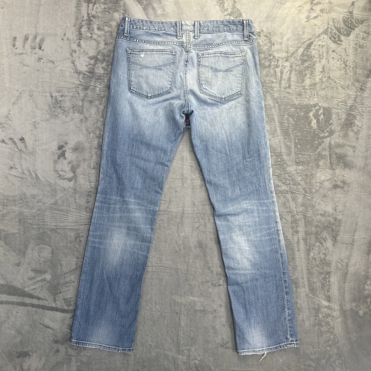 Gap 1969 Easy Straight Distressed Jeans Women's Size 29 Light Faded Blue
