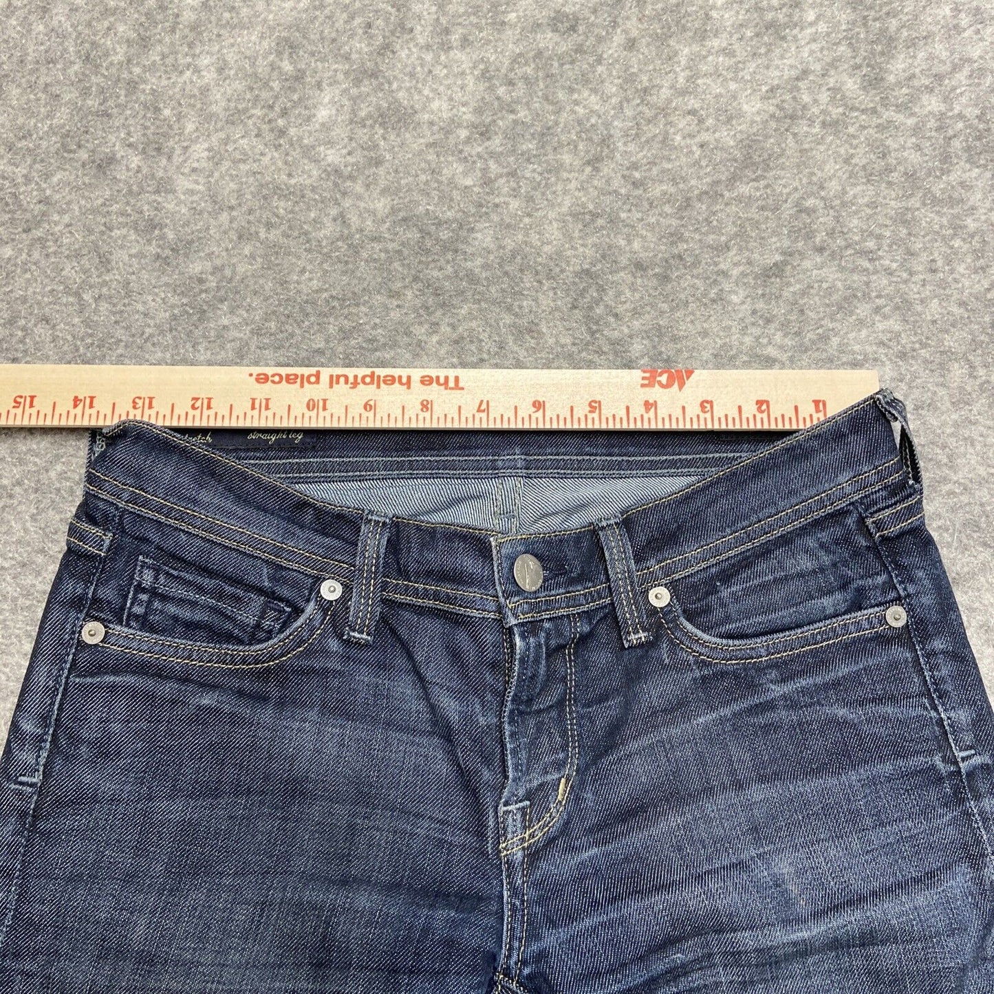 Citizens of Humanity Ava 142 Low Waist Straight Leg Jeans Womens Sz 26 Dark Blue