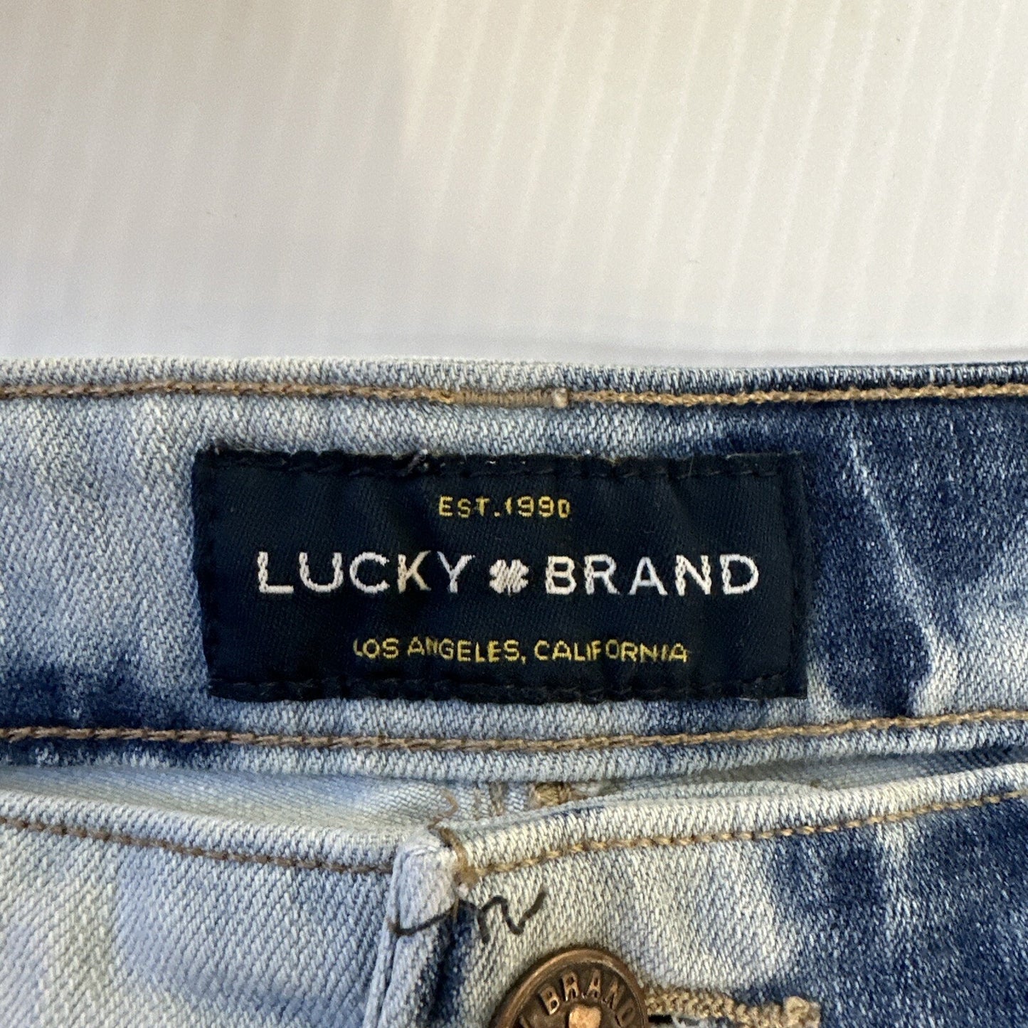 Lucky Brand Jeans Womens 6/28 Ava Skinny Mid Rise Light Wash Stretch Blue Denim