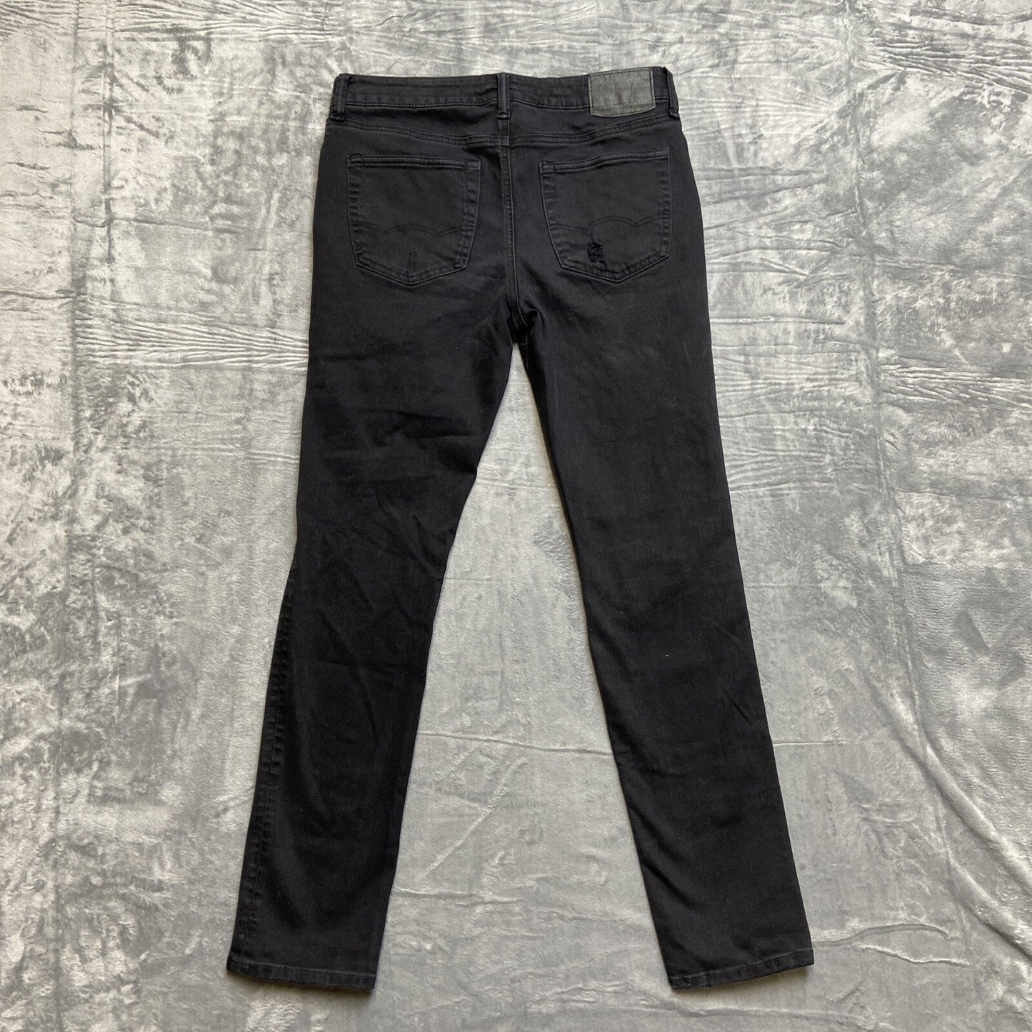 American Eagle Airflex+ Distressed Slim Jeans Men’s size 32x34 Black Denim